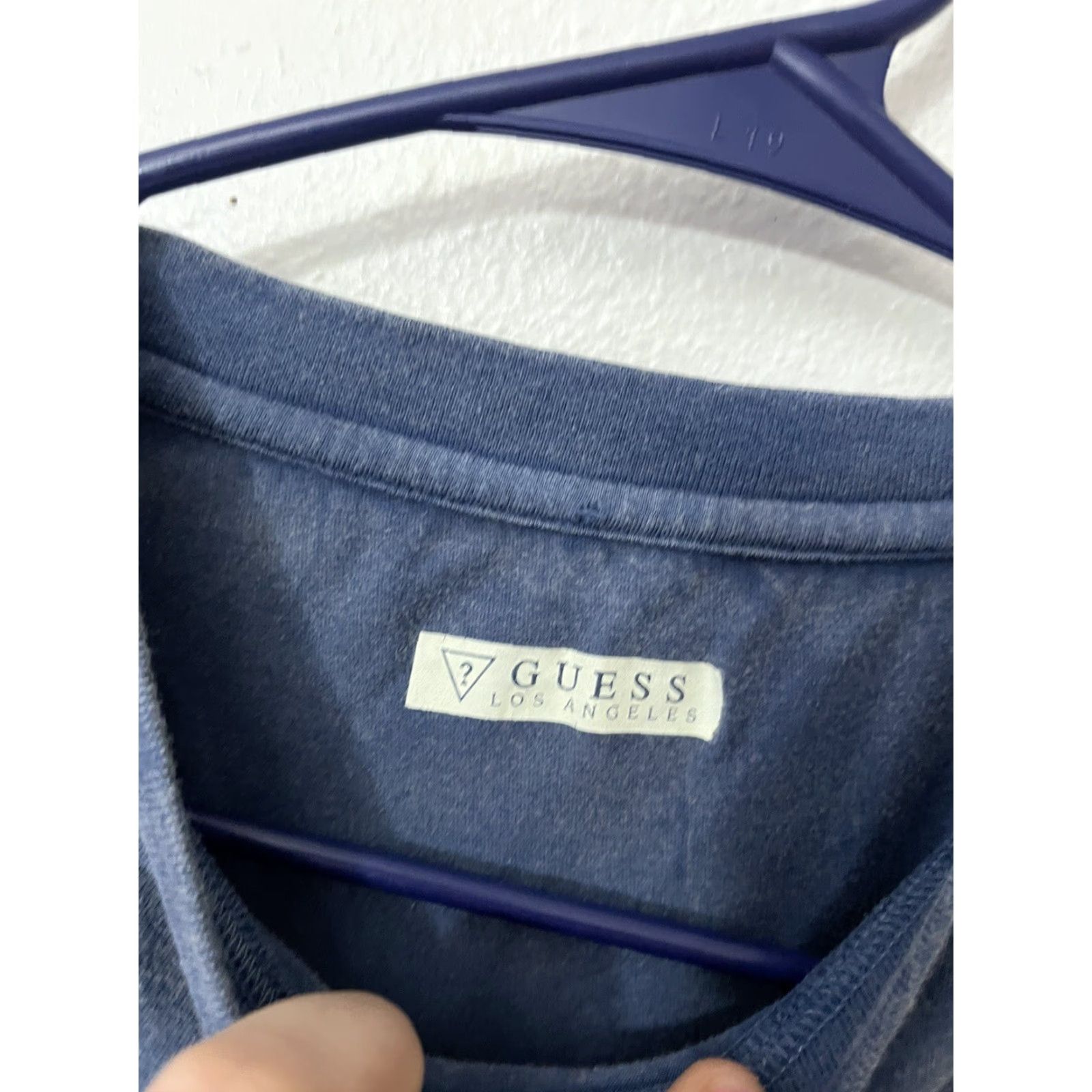 Guess GUESS Shirt XL Blue Striped Pocket Tee Mens 00s Distressed Vintage No Size US XL / EU 56 / 4 - 3 Thumbnail