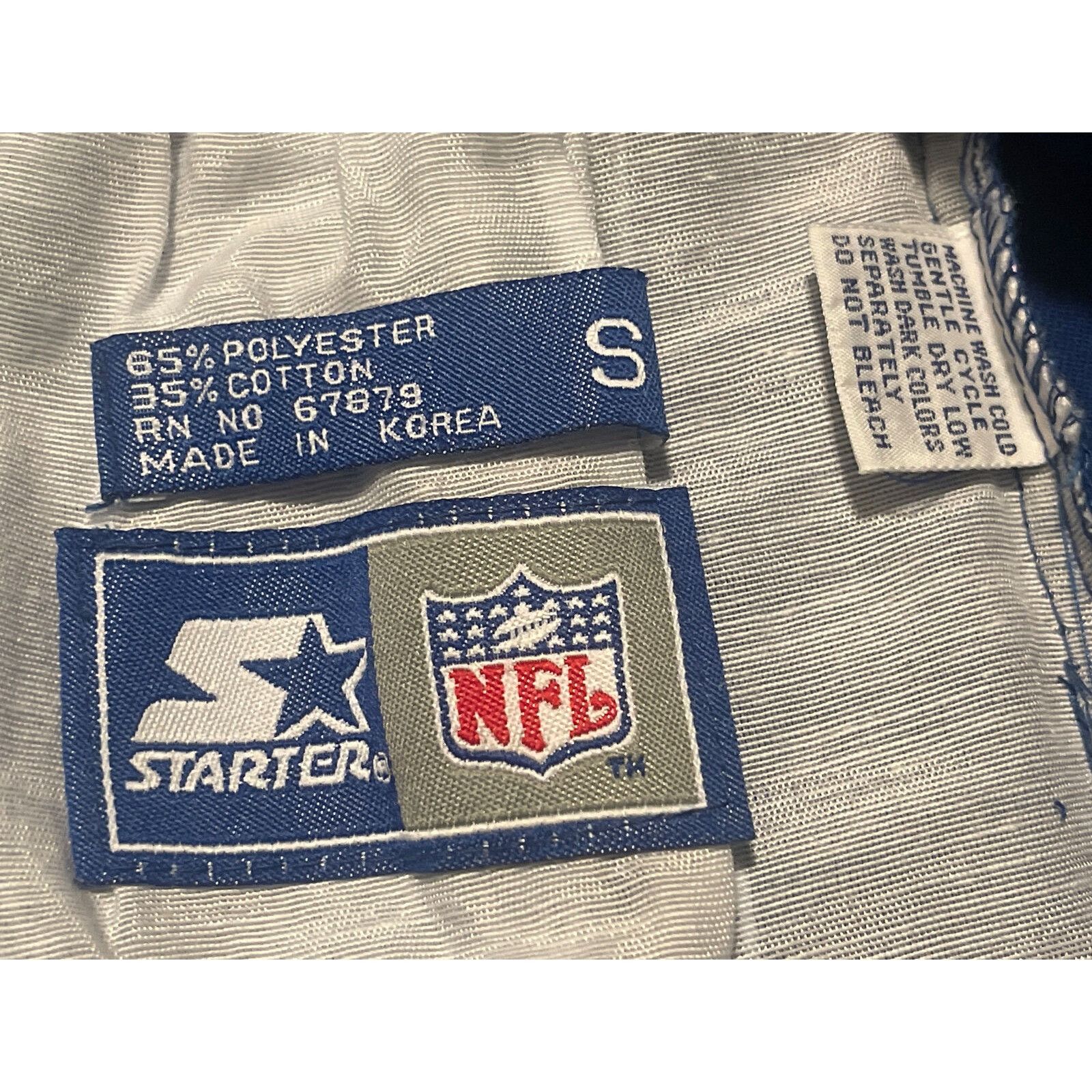 Starter Vintage 90s Mens Small Starter Buffalo Bills NFL Striped Emb Size US 30 / EU 46 - 5 Thumbnail