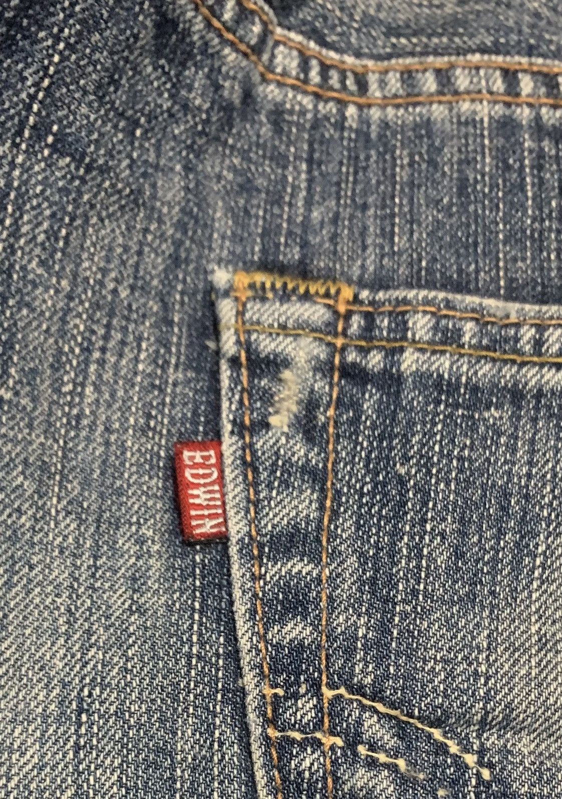 Edwin Vintage Edwin 504 Straight Leg Jeans Distressed Size US 34 / EU 50 - 9 Thumbnail