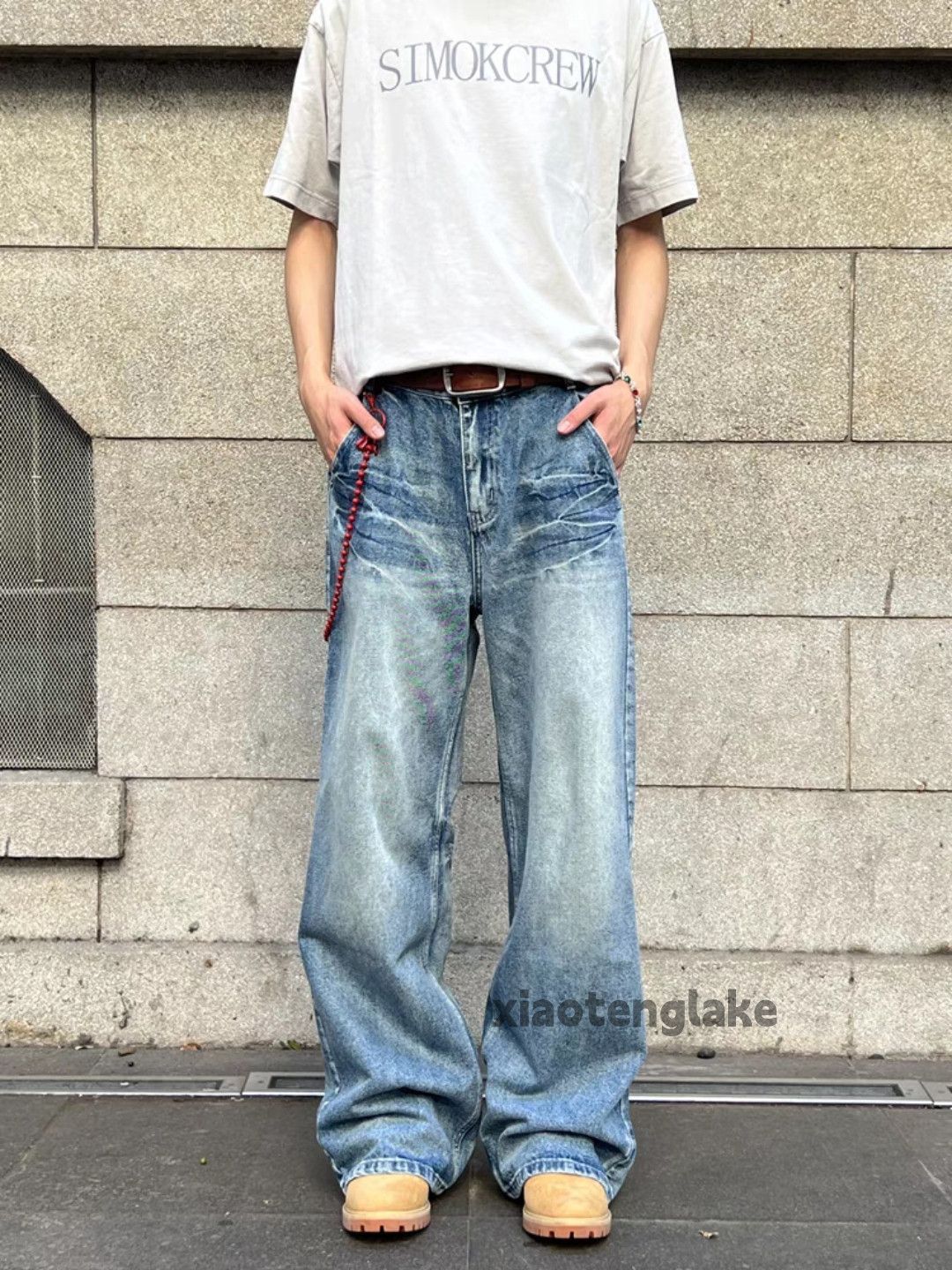 Vintage custom faded cleanfit yuppie loose hiphop jeans Size US 30 / EU 46 - 8 Thumbnail