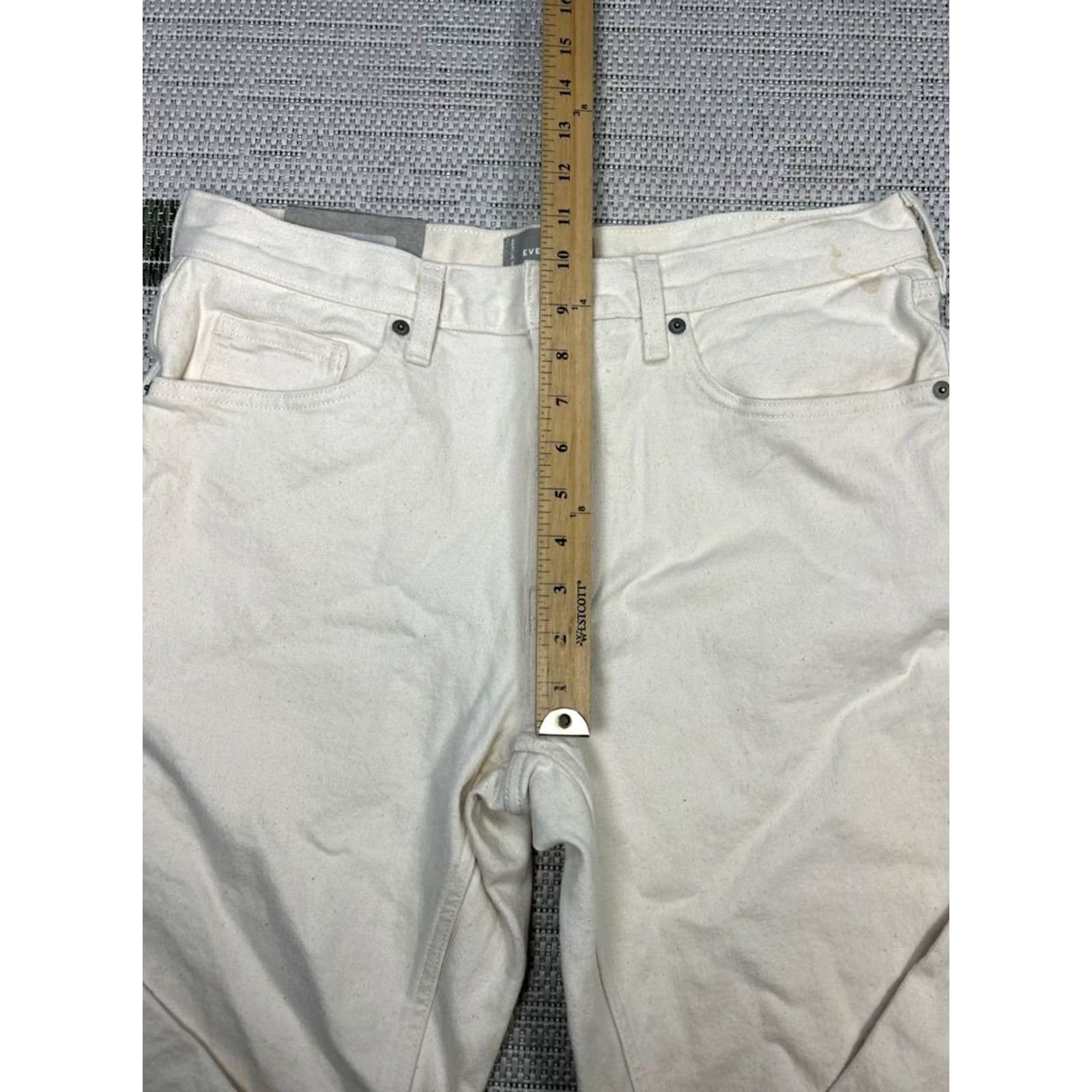 Everlane Everlane The Organic Slim Jeans Mens 32 Beige Cotton Mid Rise Skinny 32x32 Size US 32 / EU 48 - 6 Thumbnail