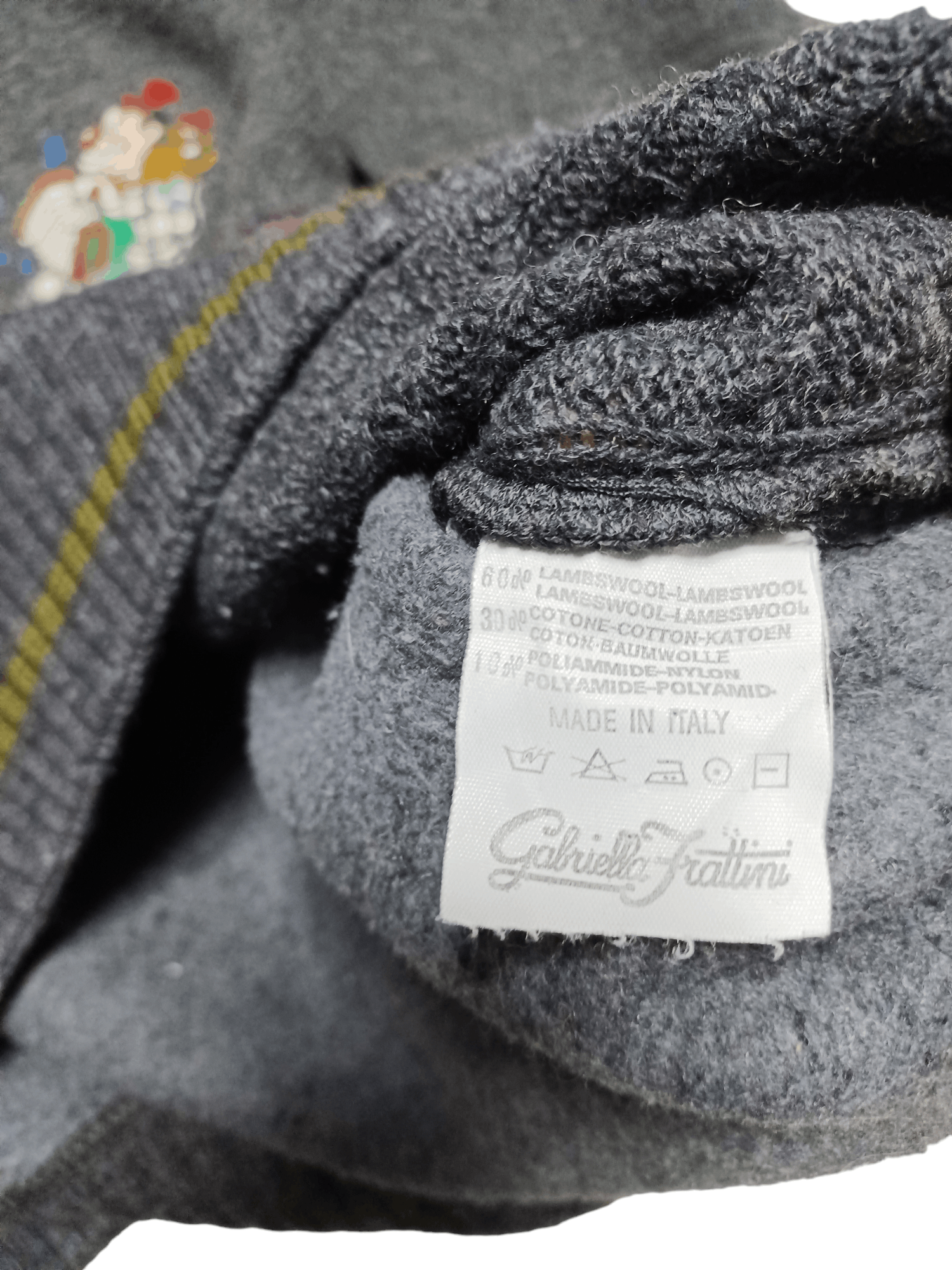 Other FANTASTIC CRAZY Y2K BIG EMBROIDERED LOGO MADE IN ITALY WOOL Size US XL / EU 56 / 4 - 5 Thumbnail