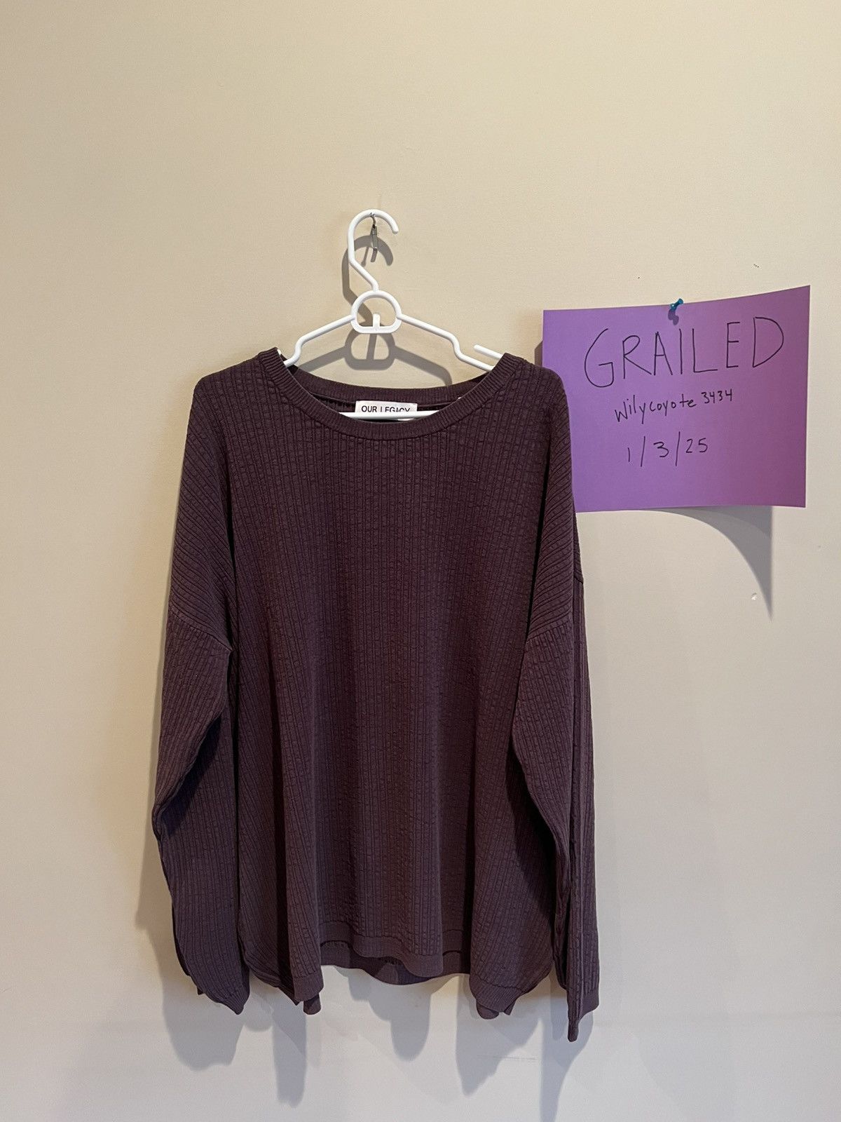 Our Legacy Our Legacy Ribbed Recycled Silk-Blend Sweater Size US L / EU 52-54 / 3 - 2 Thumbnail
