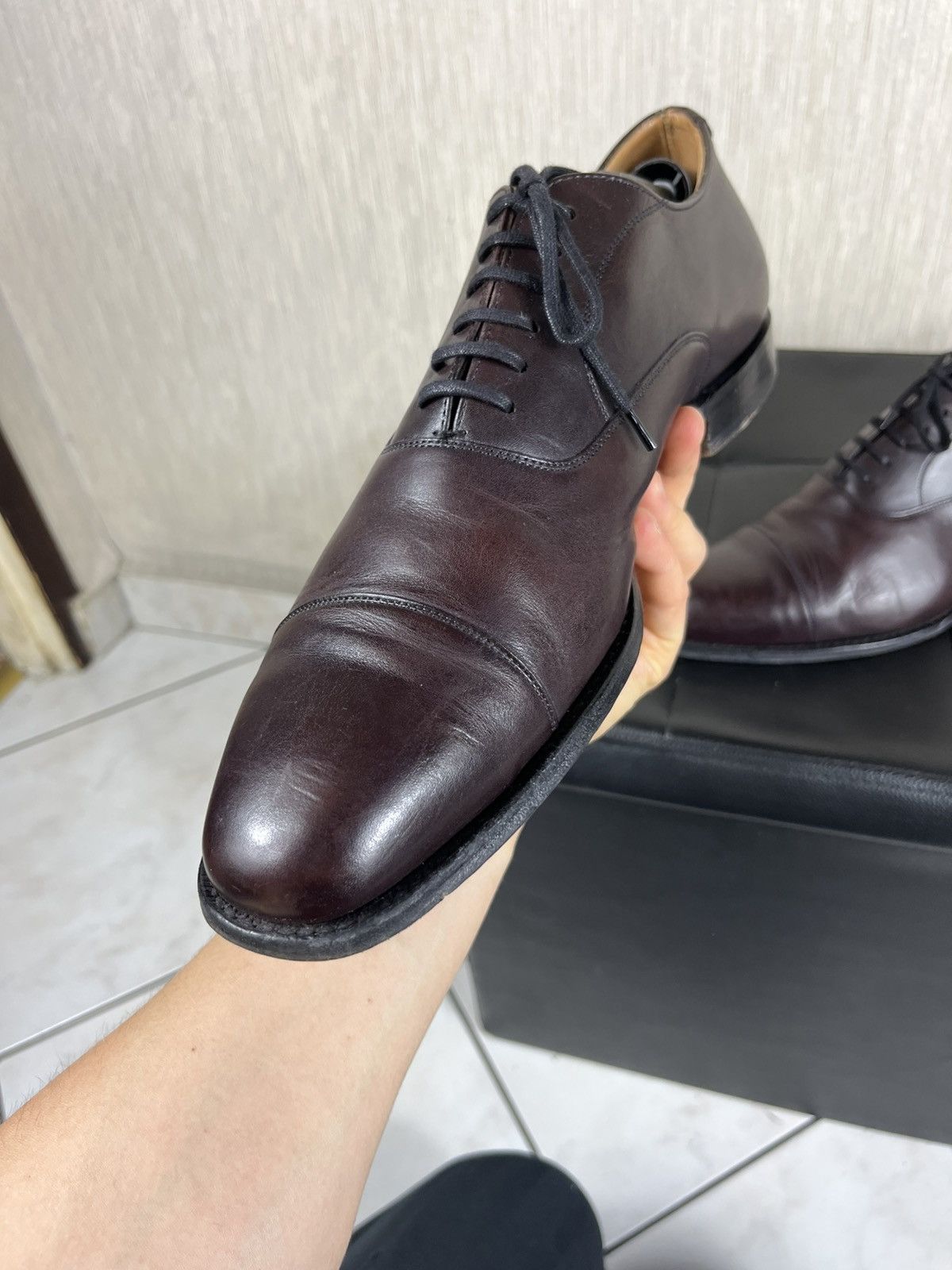 Church's Church’s Kentford classic leather shoes burgundy shade Size US 10 / EU 43 - 6 Thumbnail