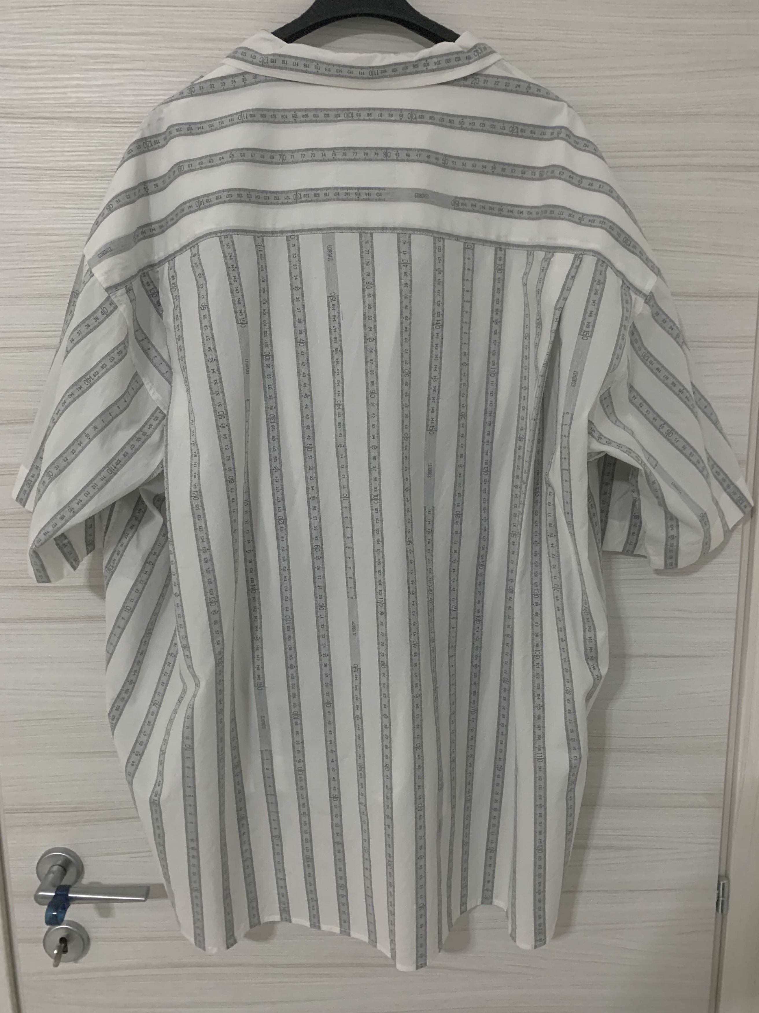 Maison MIHARA YASUHIRO Mihara Yasuhiro Striped Print Oversize Shirt measuring tape Size US XL / EU 56 / 4 - 2 Thumbnail