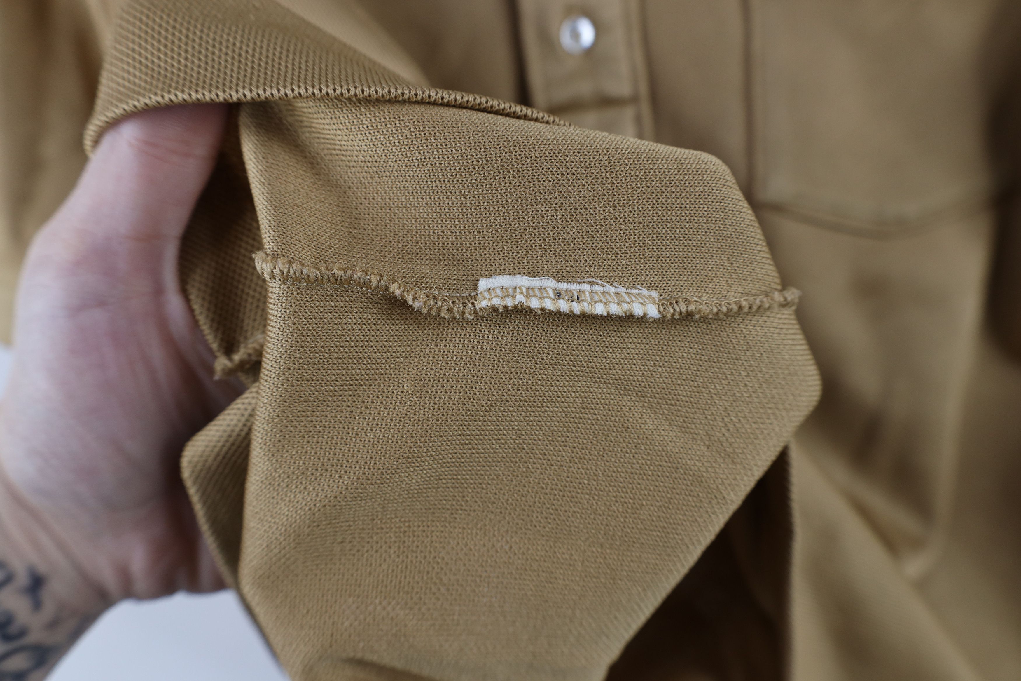 Vintage Vintage 60s 70s Streetwear Knit Collared Polo Shirt Gold USA Size US M / EU 48-50 / 2 - 9 Thumbnail