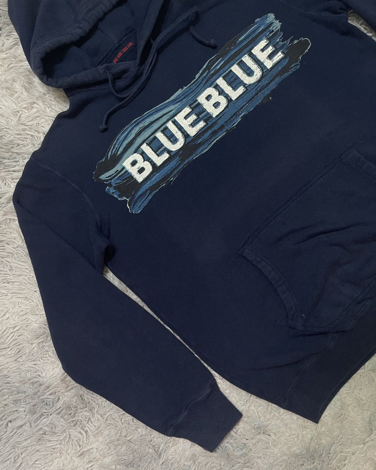 Blue Blue Japan 2000s BLUE BLUE JAPAN SPELL OUT HOODIE Size US M / EU 48-50 / 2 - 4 Thumbnail