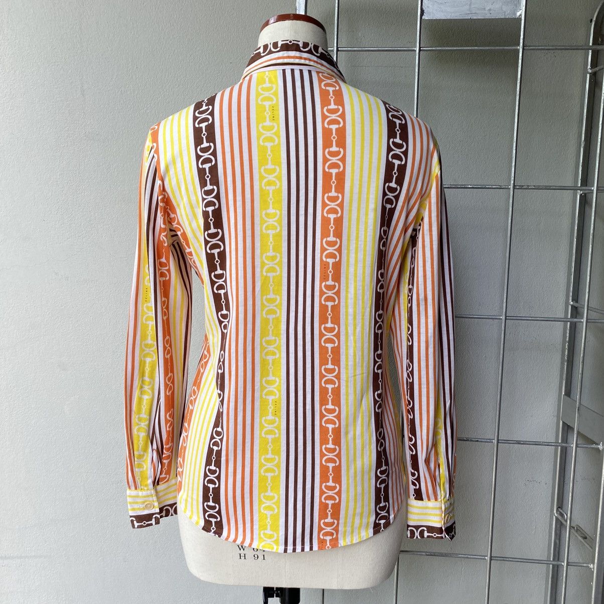 Celine CELINE etro Chain Stripe Button-Up Shirt Size XS / US 0-2 / IT 36-38 - 21 Thumbnail