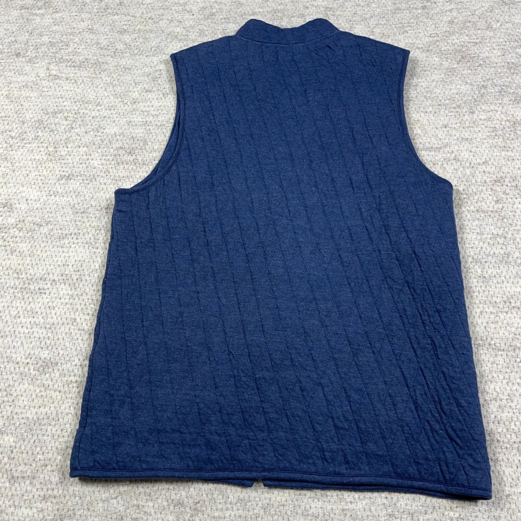 Mizzen+Main Mizzen Main Quilted Vest Men Large Blue Full Zip Knit Vest Adult Regular Zip Size US L / EU 52-54 / 3 - 3 Thumbnail