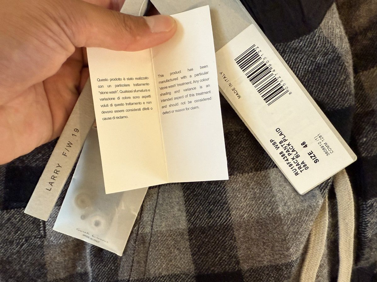 Rick Owens "TRACK PANTS" // LARRY // Plaid Wool Joggers Size US 30 / EU 46 - 6 Thumbnail