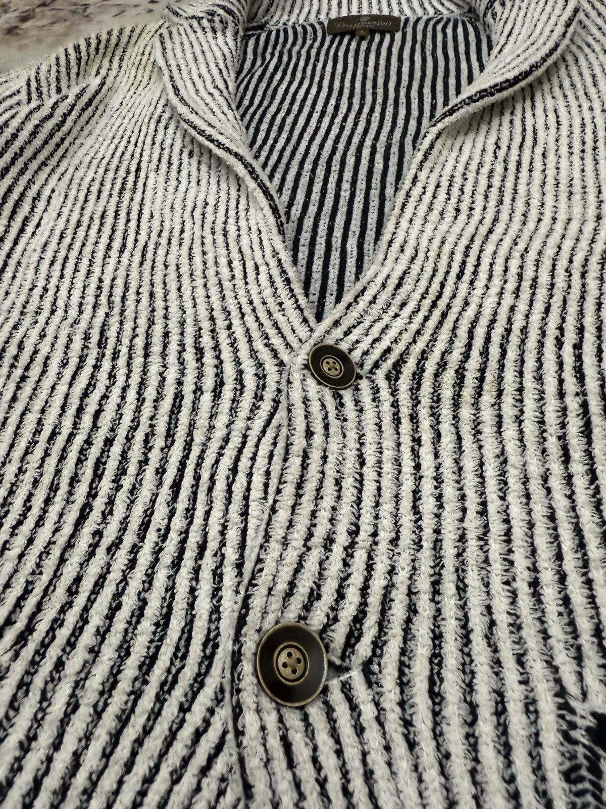BIGI × Japanese Brand Men’s Bigi Knit Stripe Cardigan Size US S / EU 44-46 / 1 - 6 Thumbnail