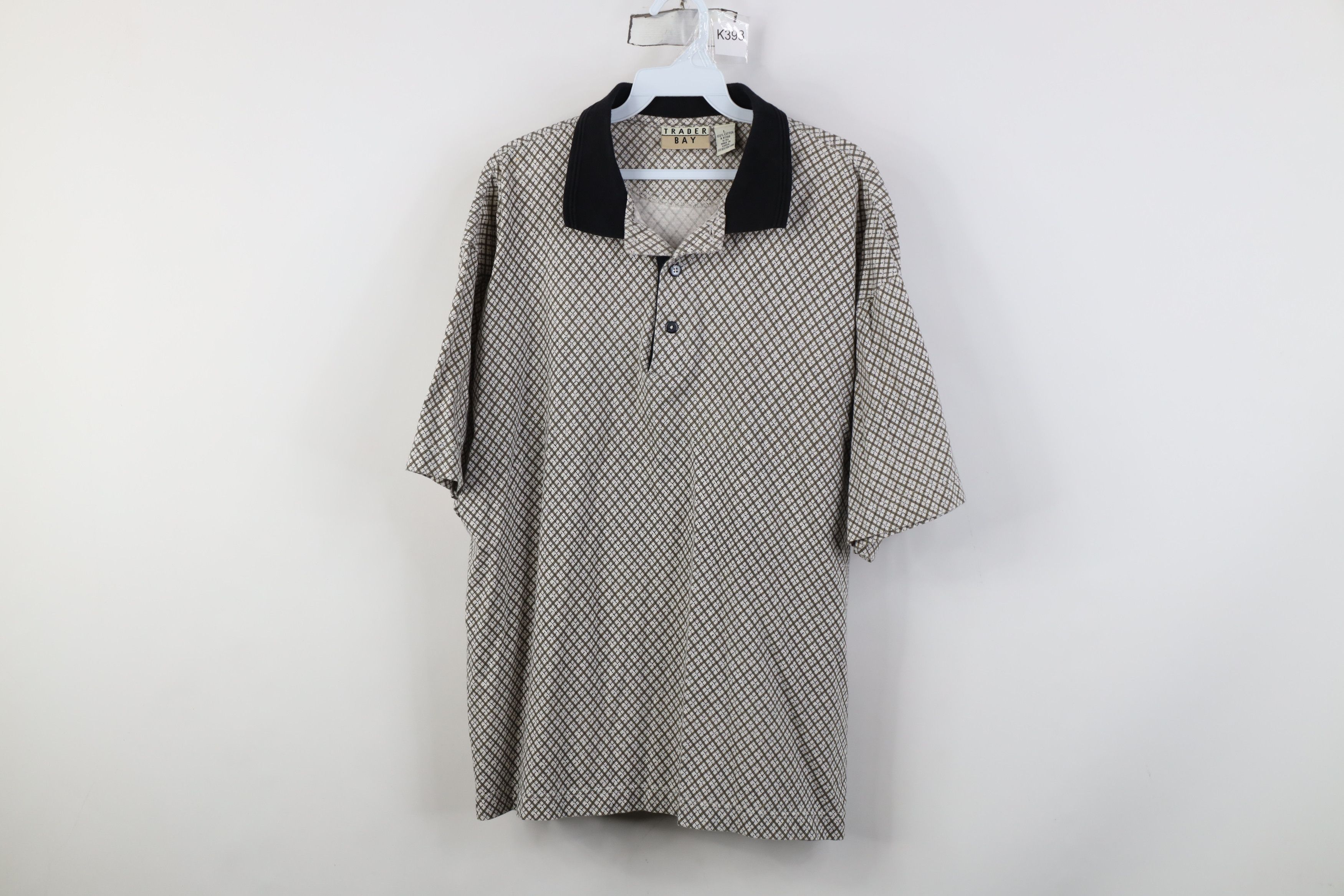Vintage Vintage 90s Streetwear Diamond Collared Golf Polo Shirt Size US L / EU 52-54 / 3 - 1 Thumbnail