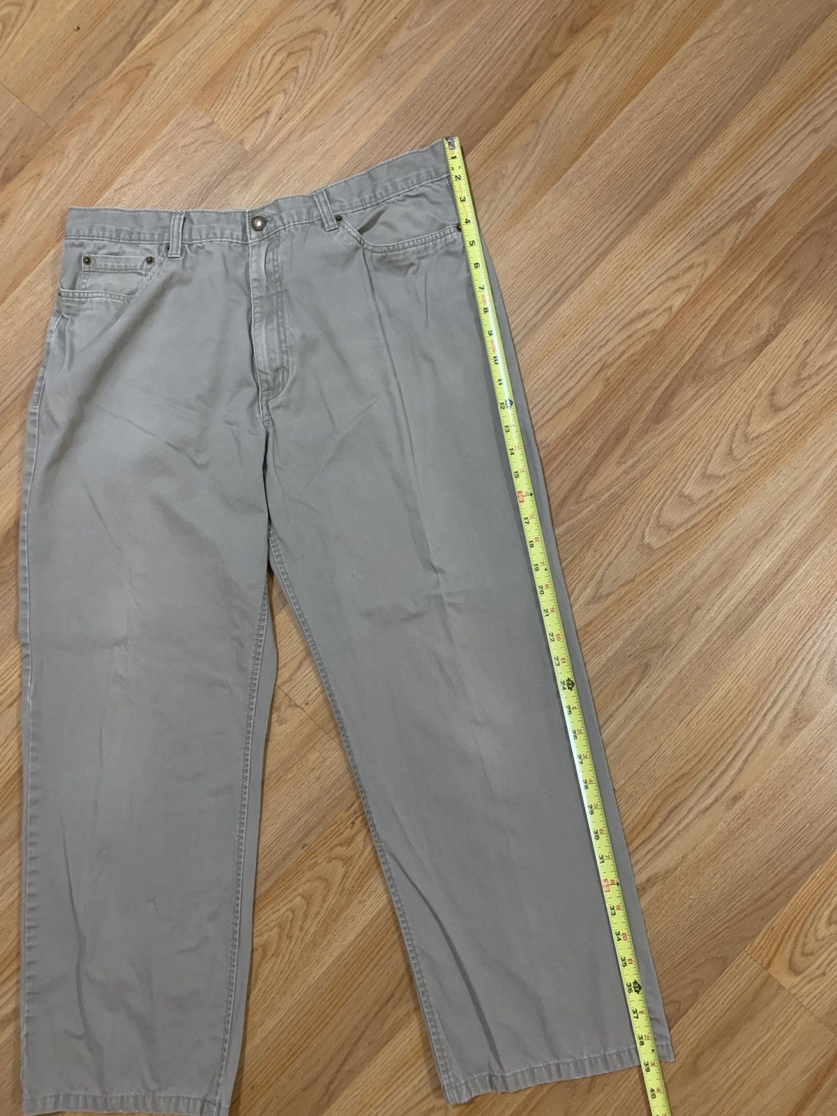 Van Heusen × Vintage 36x29 - Van Heusen 5-Pocket Flat Front Baggy Fit Faded Jean Size US 36 / EU 52 - 11 Thumbnail