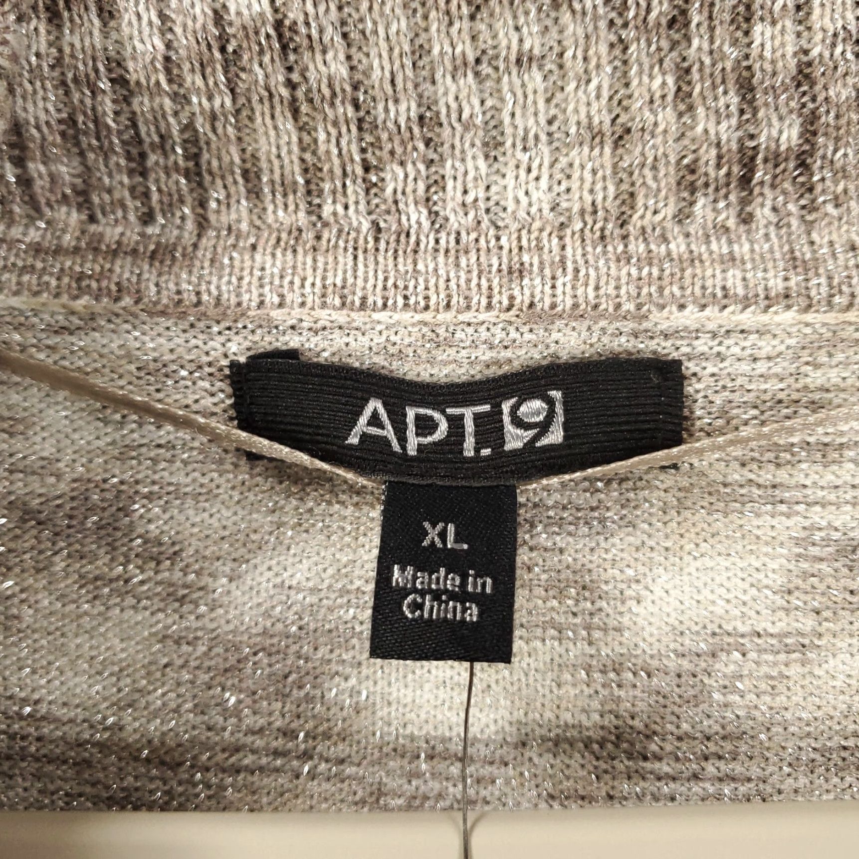 Apt. 9 New Womens Sweater XL Shimmer Sparkle Rouched Sides cowl Neck Heathered NWT Size XL / US 12-14 / IT 48-50 - 7 Thumbnail