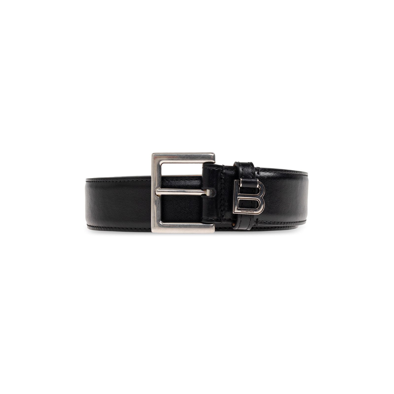 Balenciaga Black Leather Belt Men's Size:1, Men's