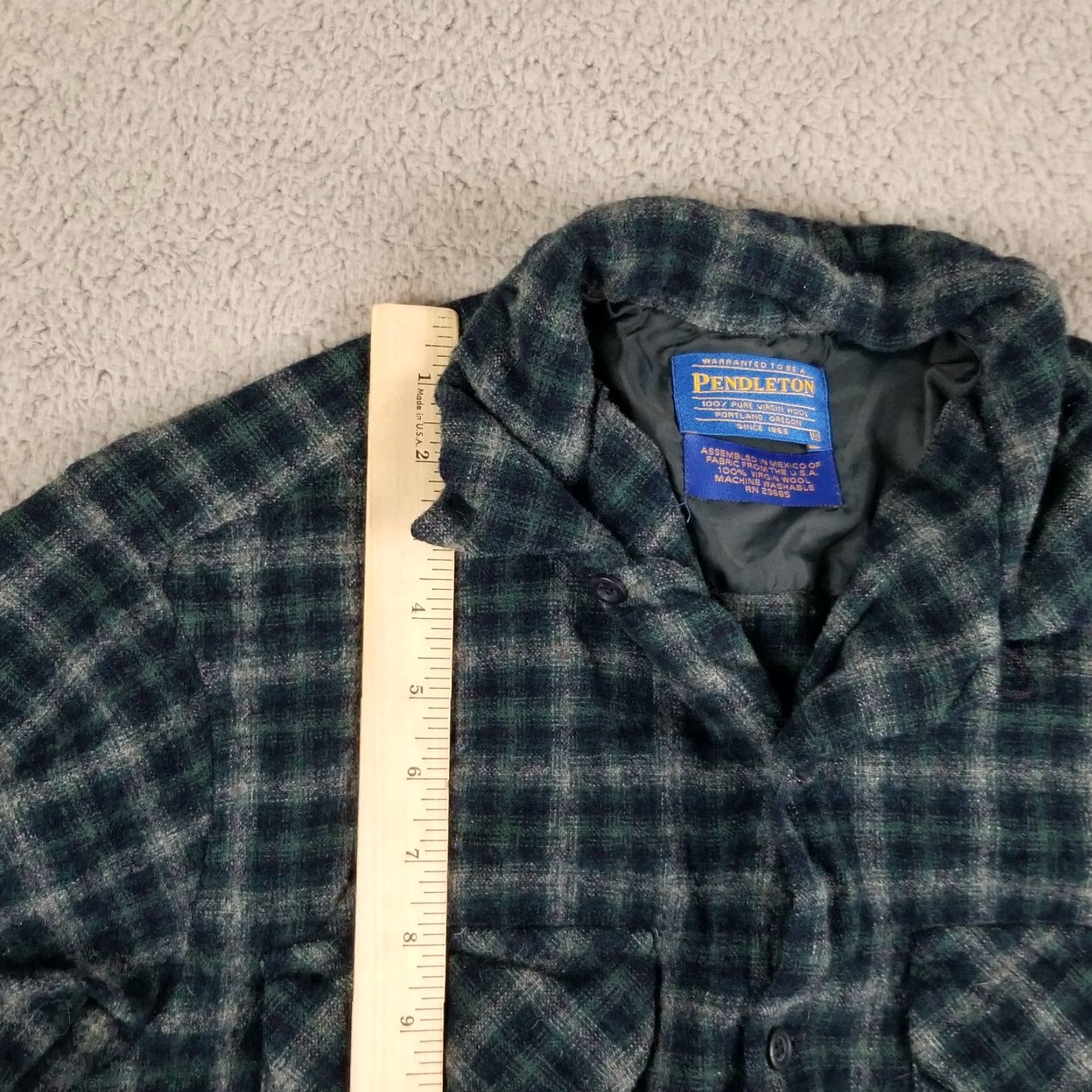 Pendleton VINTAGE Pendleton Wool Shirt Plaid Button-Up Casual Adult Medium Blue 50s 60s Beach Men Size US XL / EU 56 / 4 - 3 Thumbnail