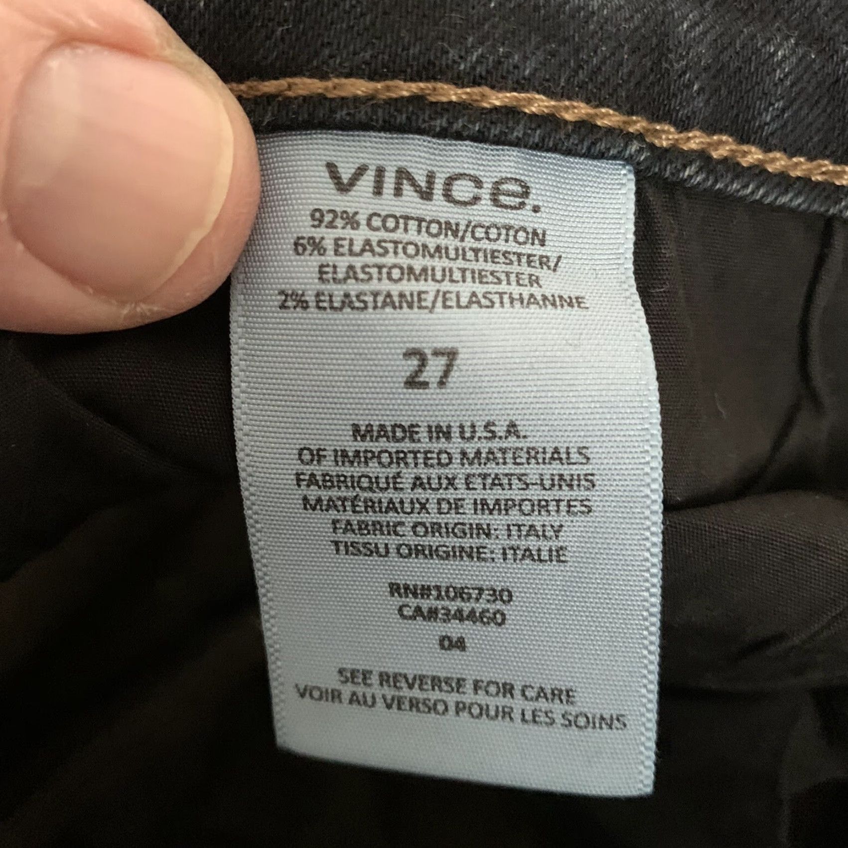 Vince Vince Jeans Womens 27 Skinny Mid-Rise Dark Blue Wash Stretch Denim Jeans Women 27 Skinny Mid-Rise Dark Blue Vince Womens Jeans Size 27" / US 4 / IT 40 - 5 Thumbnail