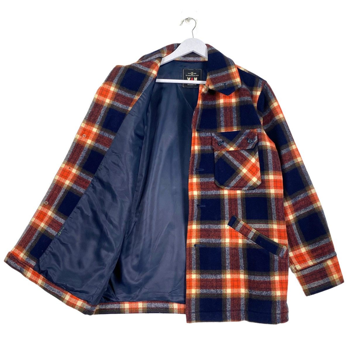 Japanese Brand × Van 💥VAN JAC TARTAN CHECKER WORKER WESTERN WOOL JACKET Size US M / EU 48-50 / 2 - 6 Thumbnail