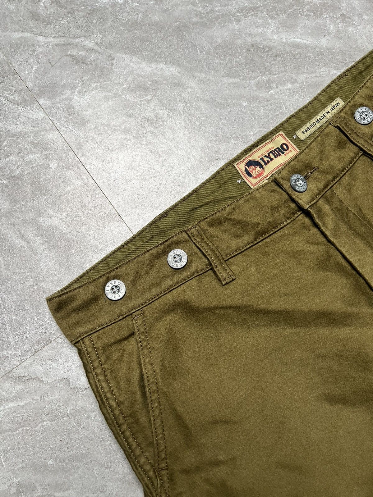 Nigel Cabourn Lybro By Nigel Cabourn Army Green Wide Leg Work Pants Size US 34 / EU 50 - 3 Thumbnail