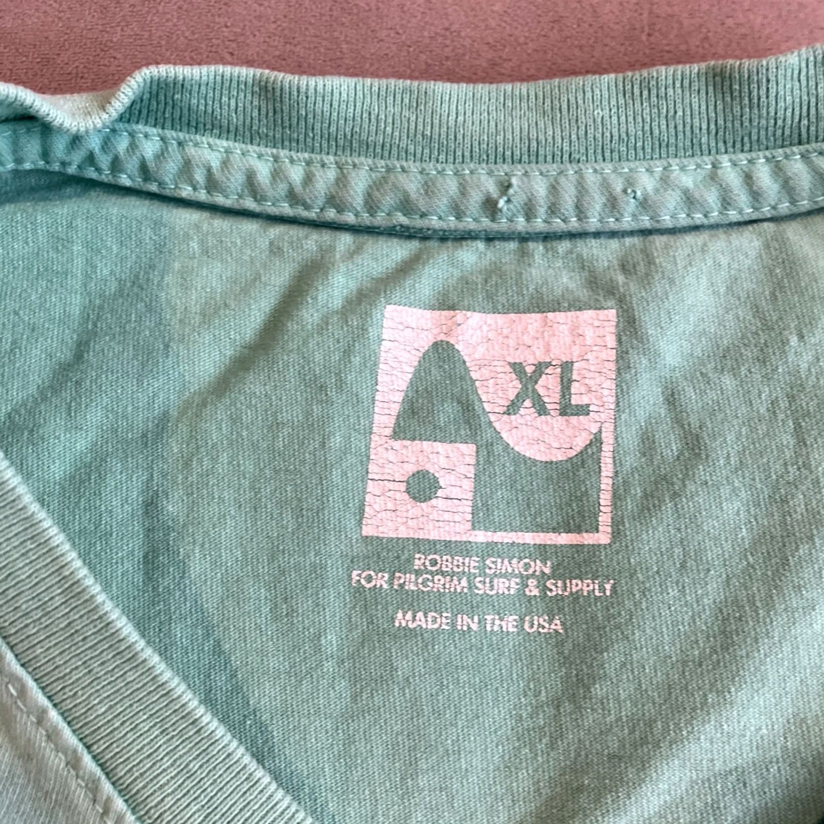 Vintage VINTAGE Pilgrim Surf + Supply T-Shirt Men's XL Short Sleeve Double-Sided Graphic Print Green Robbie Simon Size US XL / EU 56 / 4 - 3 Thumbnail