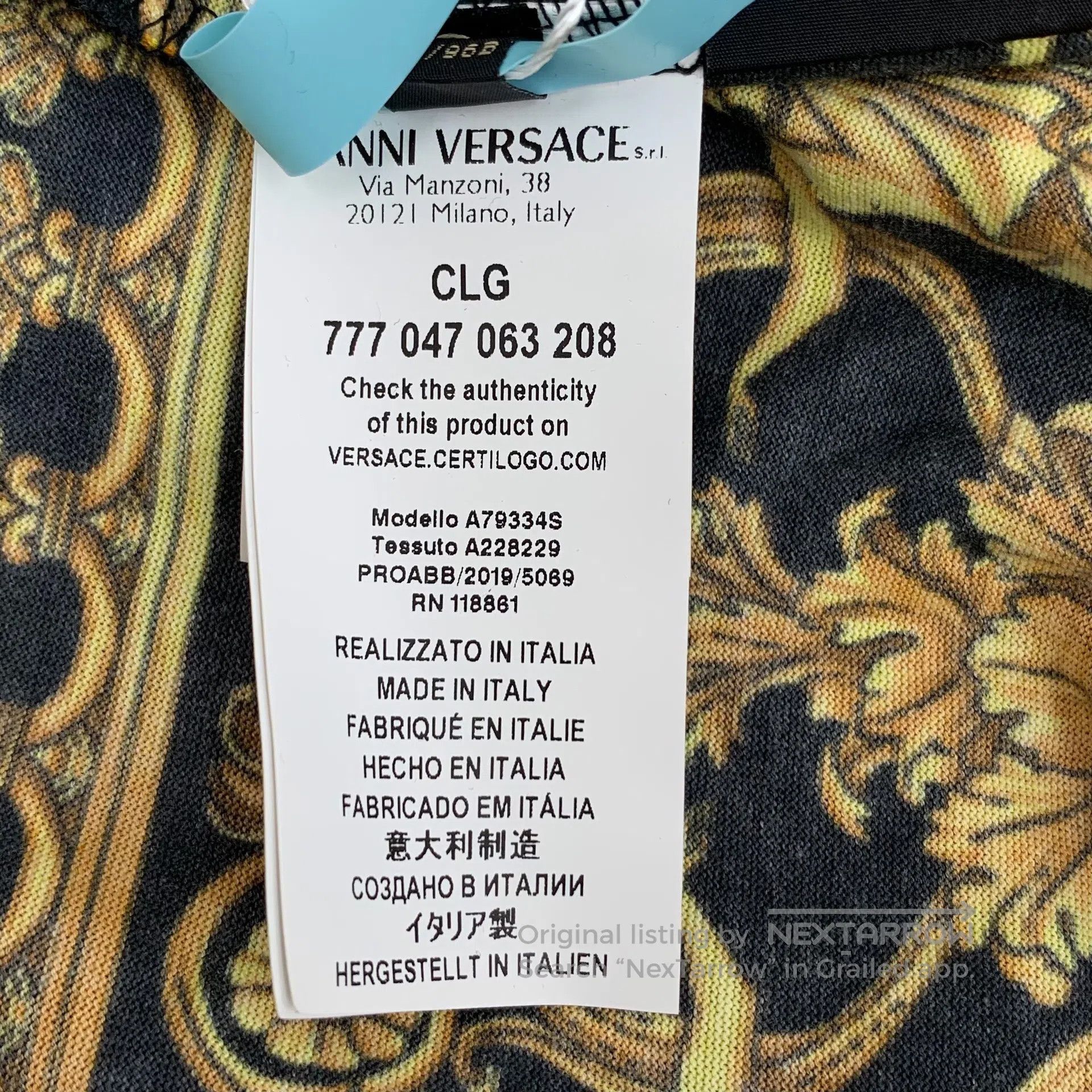 Versace Versace Black Leopard Print Cotton Crew Neck Short Sleeve Size US L / EU 52-54 / 3 - 8 Thumbnail