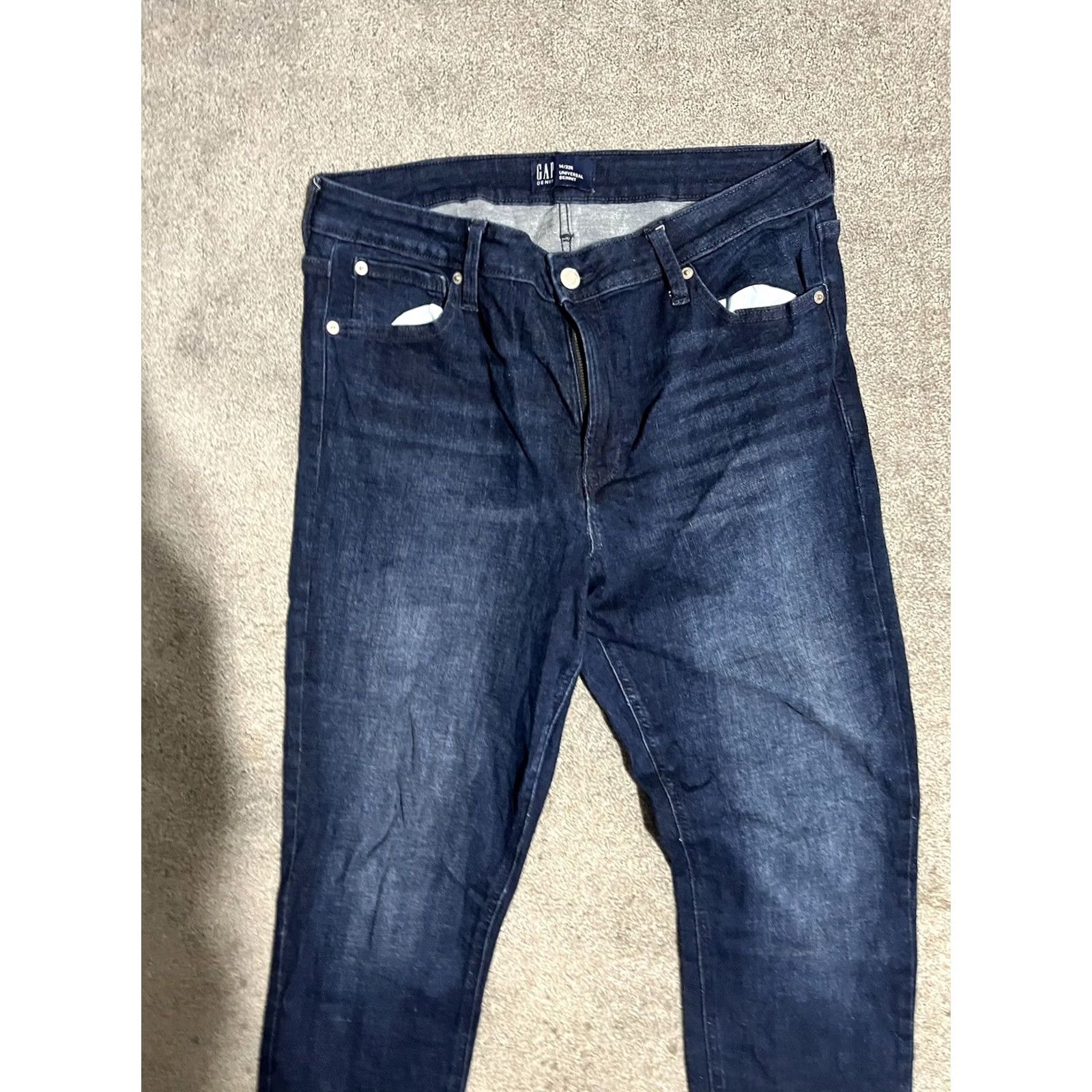 Gap GAP Universal Skinny Jeans Denim Blue Light Wash Size 14/32R Button Zip women Size 36" / US 14 / IT 50 - 2 Thumbnail