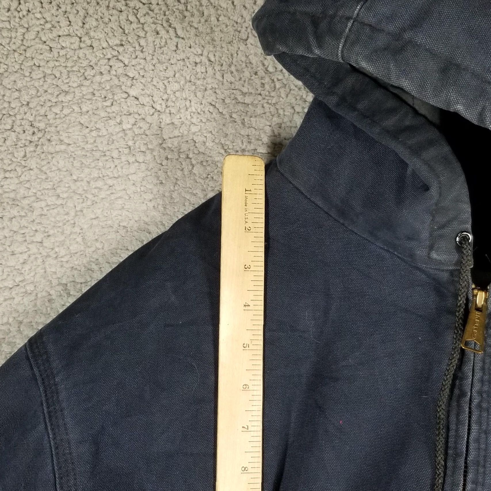 Carhartt Vintage Carhartt Hooded Jacket Men 3XL Blue Canvas Lined 90s Detroit Coat JQ283 Size US XXL / EU 58 / 5 - 5 Thumbnail