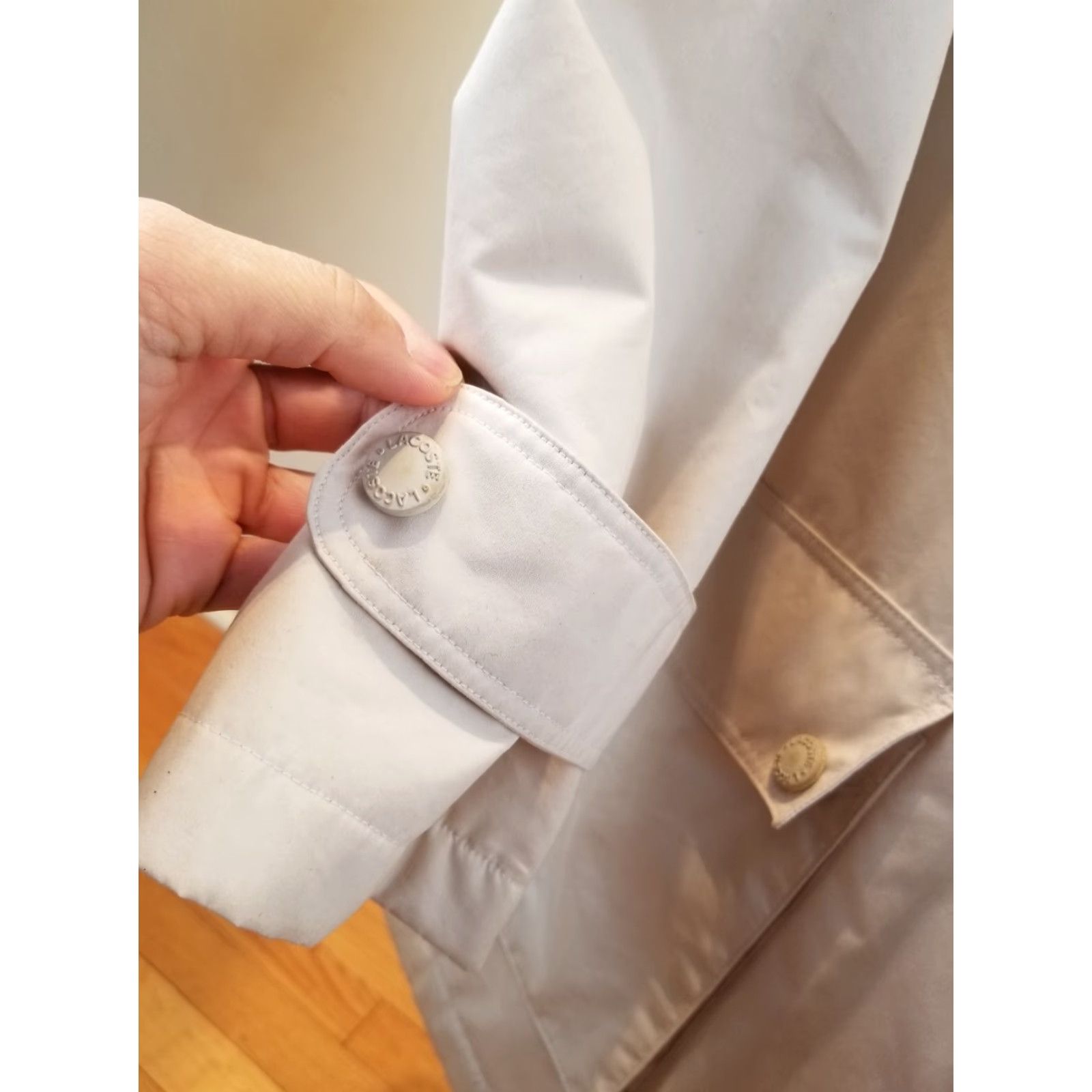 Lacoste VINTAGE Lacoste Beige Light Weather Jacket Coat SZ Large Coat Men L Beige 90s Overcoat Mens Size US L / EU 52-54 / 3 - 6 Thumbnail