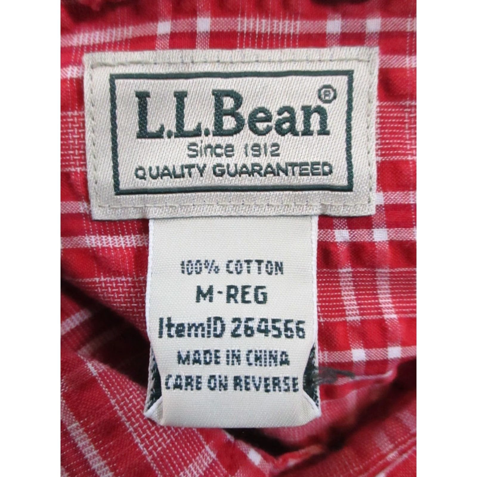 Vintage L.L.Bean Shirt Mens M Red Cotton Button-Up Plaid Casual Button-Down Collar Pocketed Size US M / EU 48-50 / 2 - 3 Thumbnail