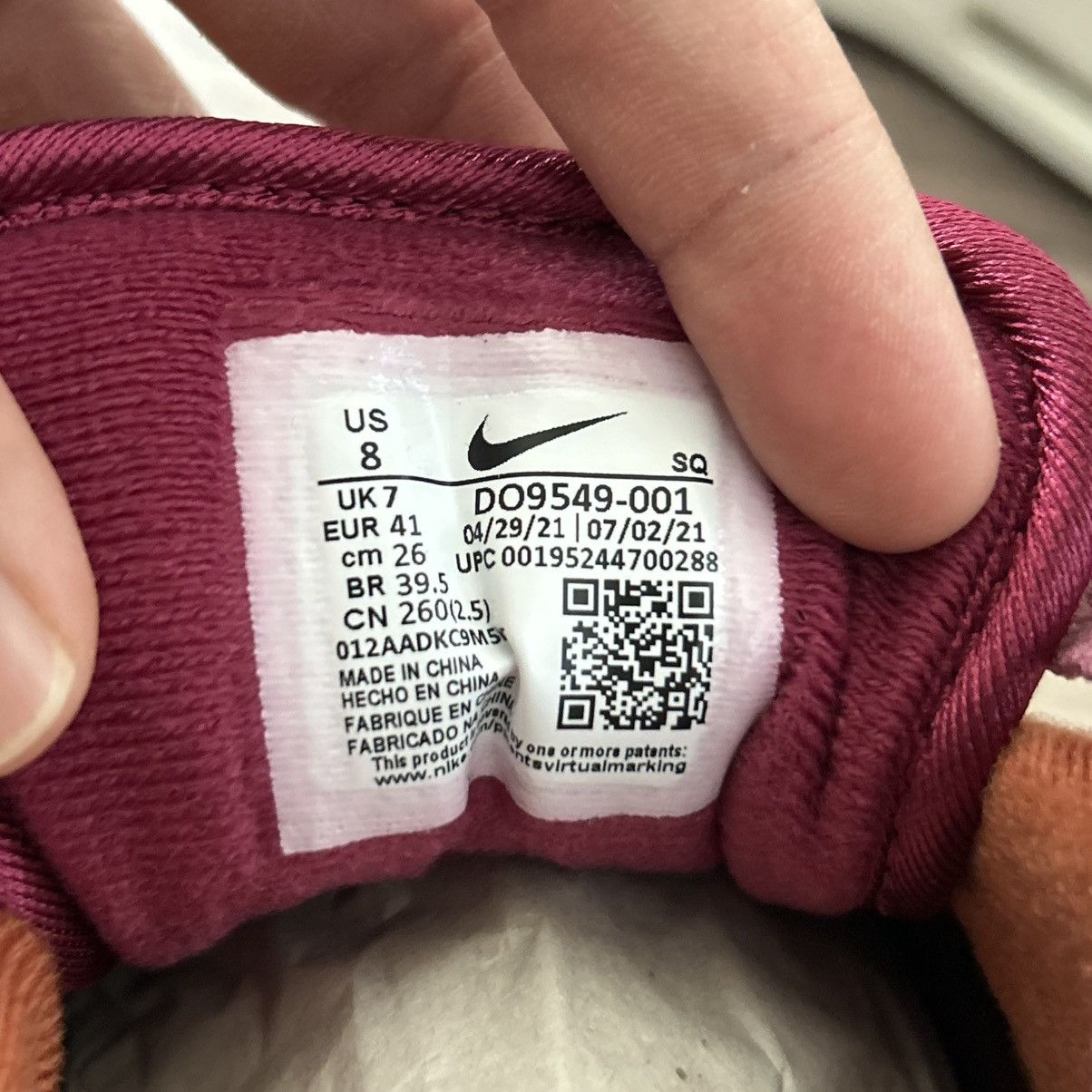 Nike × Patta 2021 Nike Air Max 1 Patta ‘Rush Maroon’ sz 8M Size US 8 / EU 41 - 8 Thumbnail
