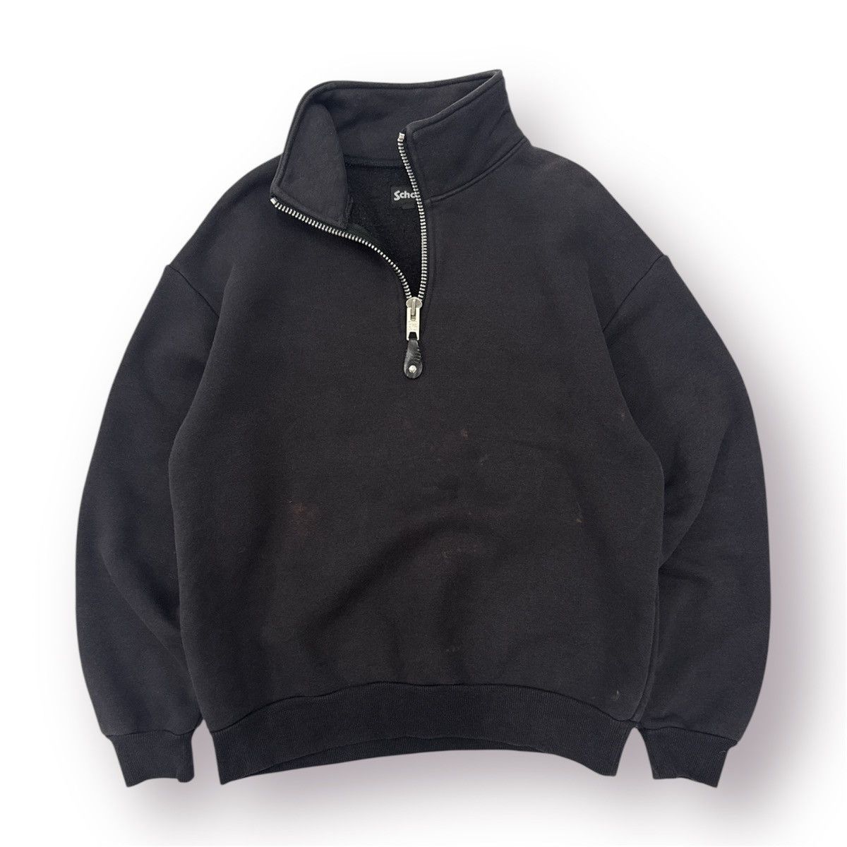 Schott 🔥 SCHOTT N.Y.C Quarter Zip military Distressed Sweatshirt Size US M / EU 48-50 / 2 - 1 Thumbnail