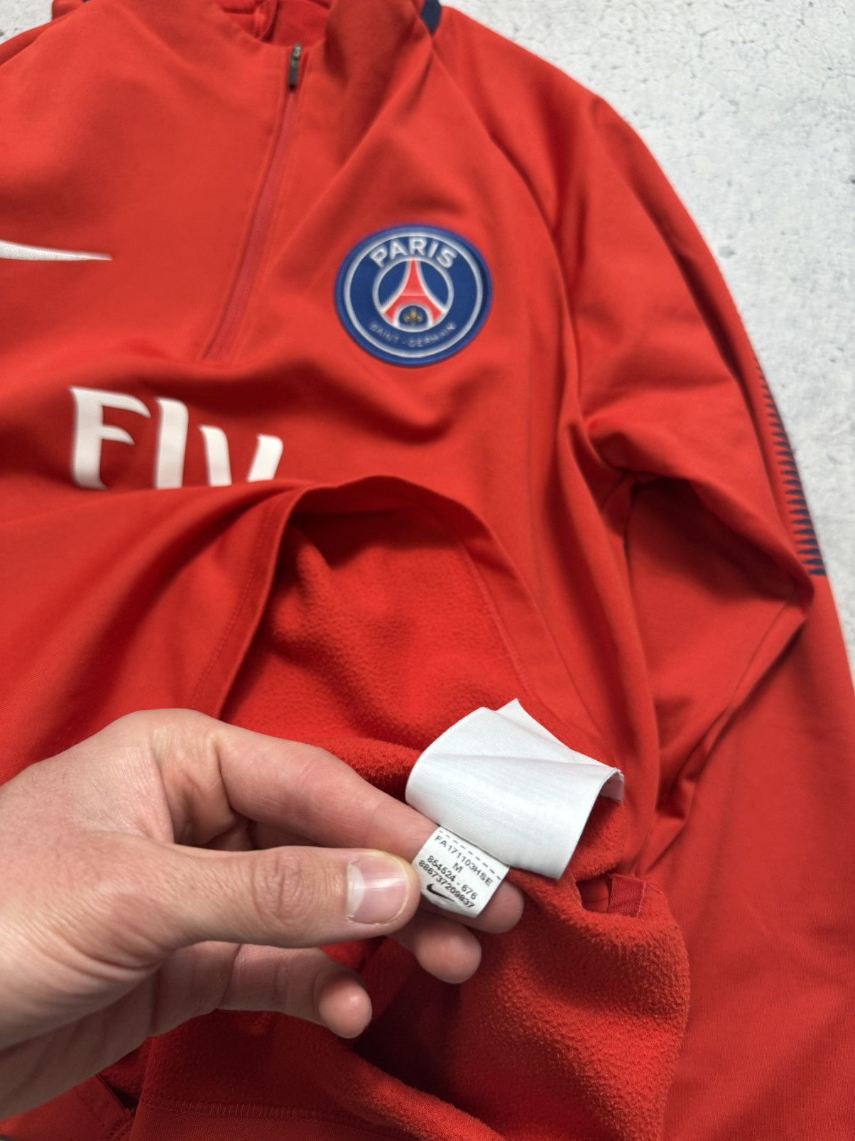 Nike Nike FC PSG Paris Saint Germain 1/4 Zip Track Jacket Size US M / EU 48-50 / 2 - 9 Thumbnail