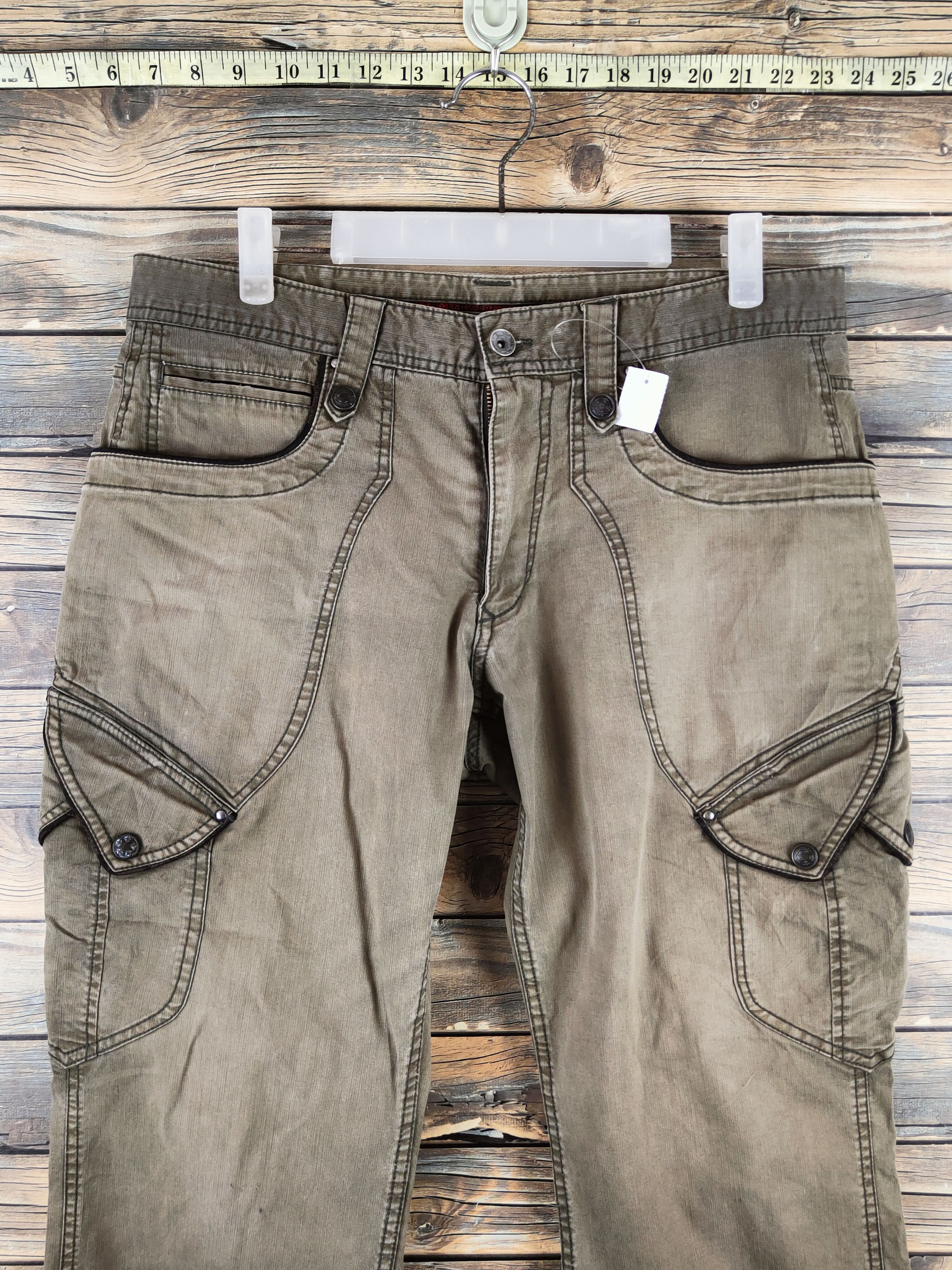 Nicole Club DL Nicole Club Olive Multipocket Cargo Pants #46-371 Size US 33 - 2 Thumbnail