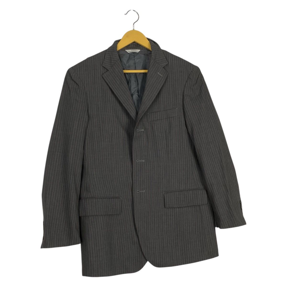 Balenciaga × Vintage Vintage striped blazer Balenciaga Grey Size 52R - 4 Thumbnail