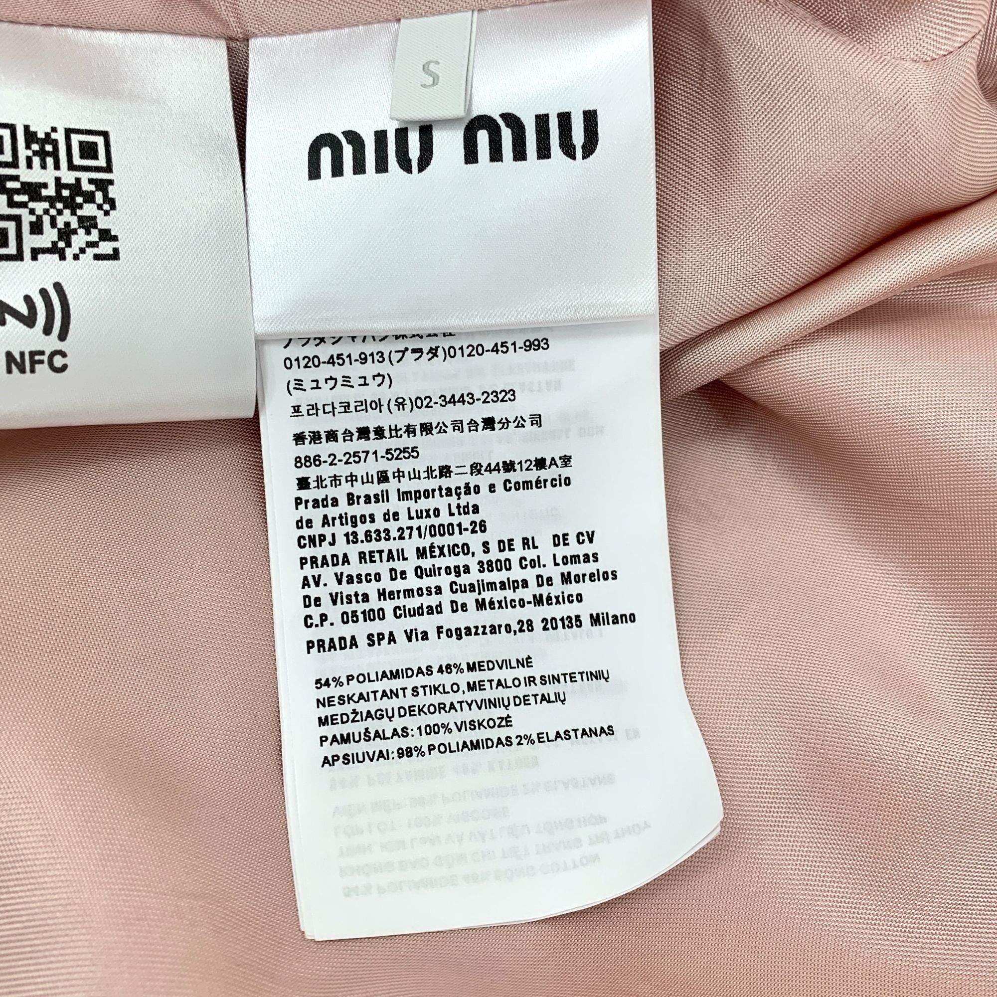 Miu Miu Miu Miu Pink Sequin & Diamond-Embellished Long-Sleeve Zip Ja Size S / US 4 / IT 40 - 5 Thumbnail