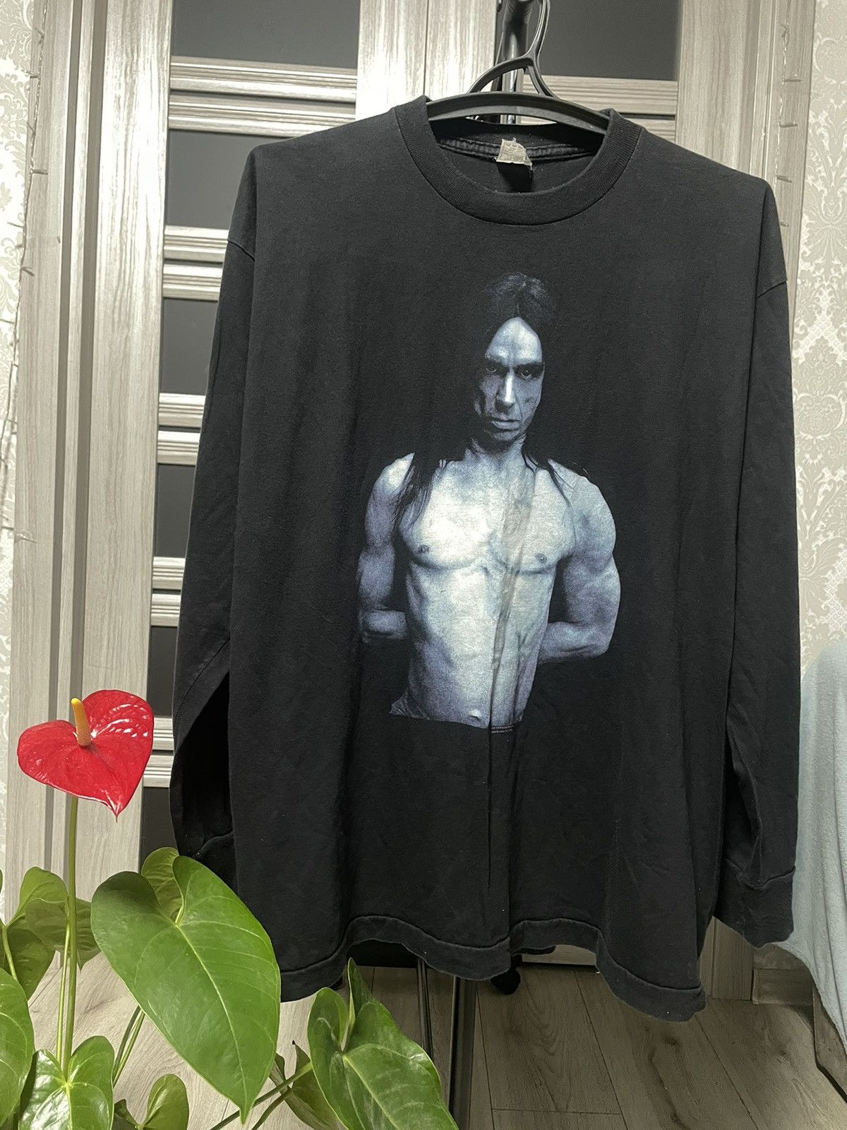 image of Band Tees x Iggy Archive 1993 Iggy Pop American Caesar Shirt Black Vintage, Men's (Size XL)
