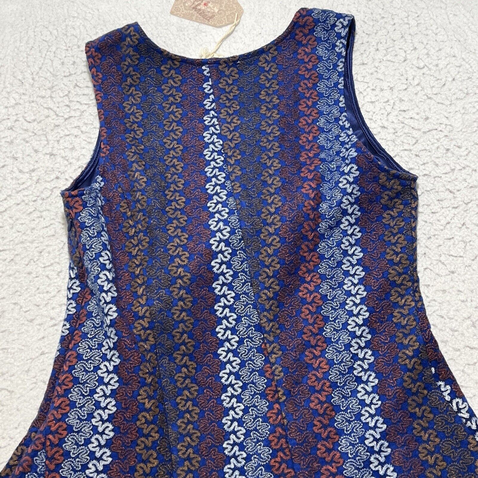 Other Hem & Thread Sleeveless Fit & Flare Mini Dress Blue Lined Size L / US 10 / IT 46 - 9 Thumbnail