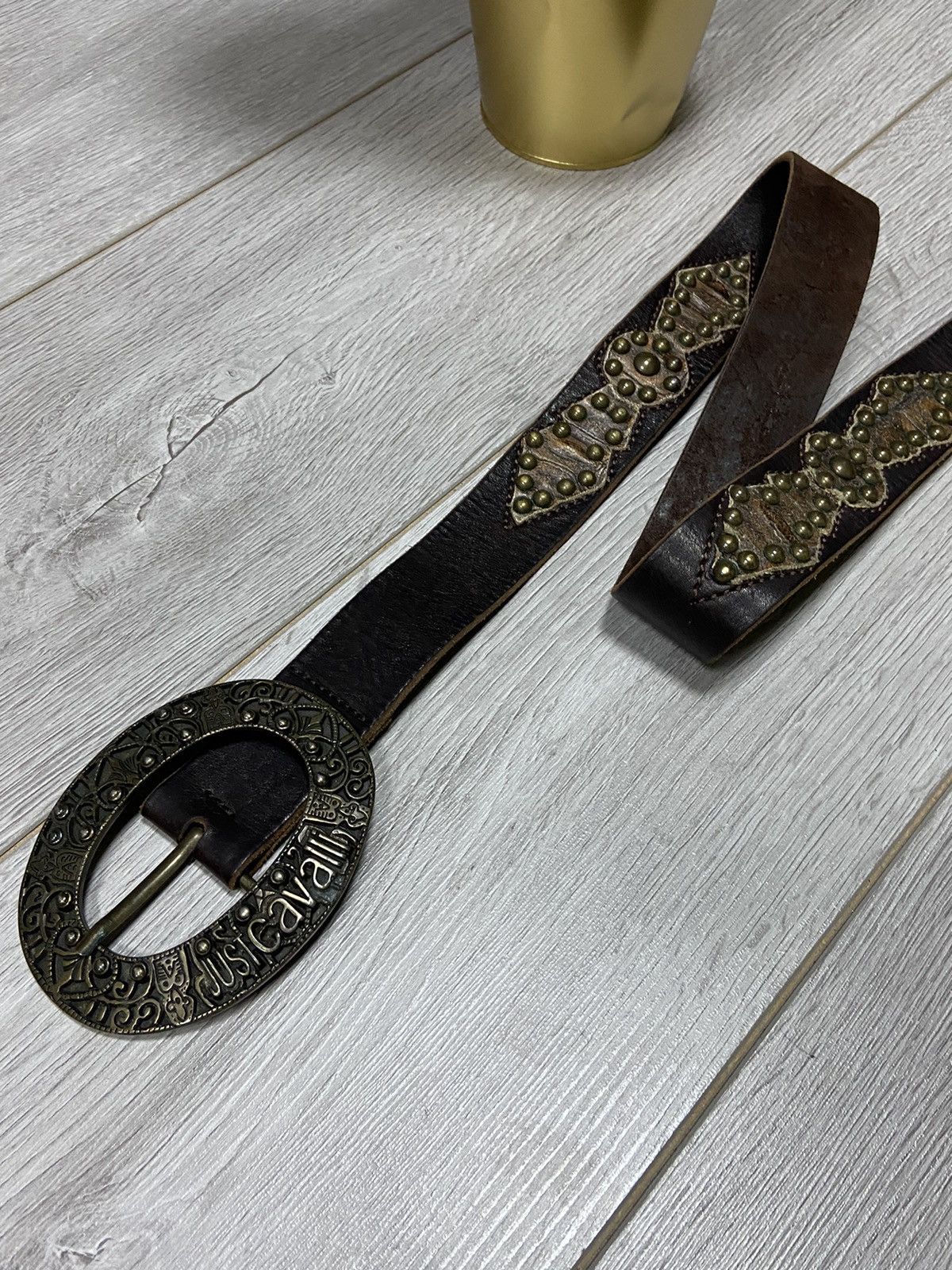 Just Cavalli Just Cavalli big buckle leather belt Size ONE SIZE - 2 Thumbnail