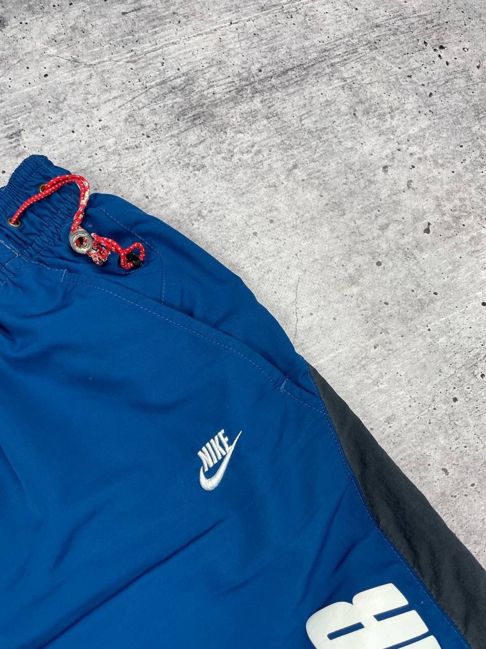 Nike × Vintage Vintage Nike 90’s Y2K Style Big Logo Drill Blue Shorts Size US 30 / EU 46 - 8 Thumbnail