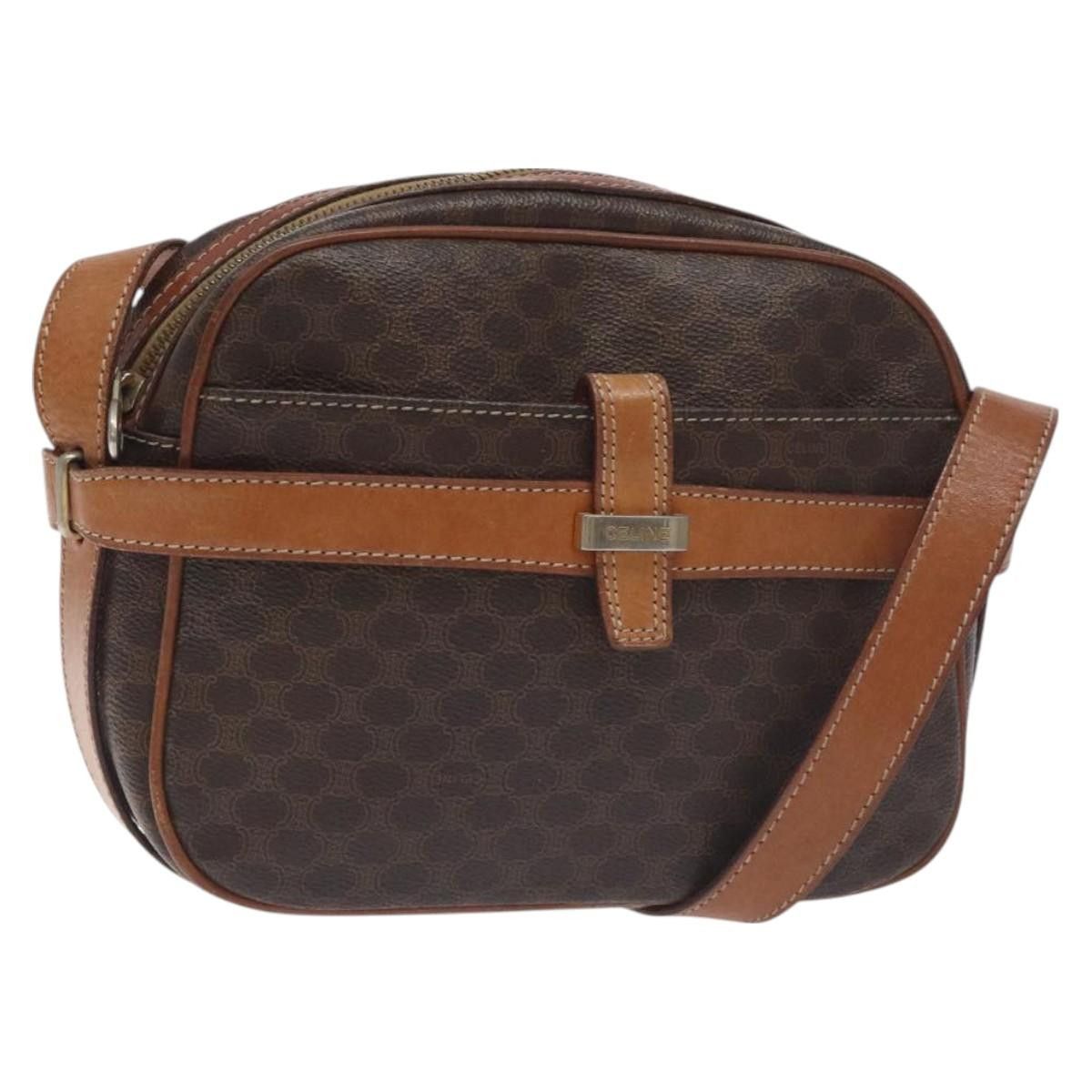 Celine CELINE Macadam Canvas Shoulder Bag Pvc Leather Brown Gold Size ONE SIZE - 1 Thumbnail
