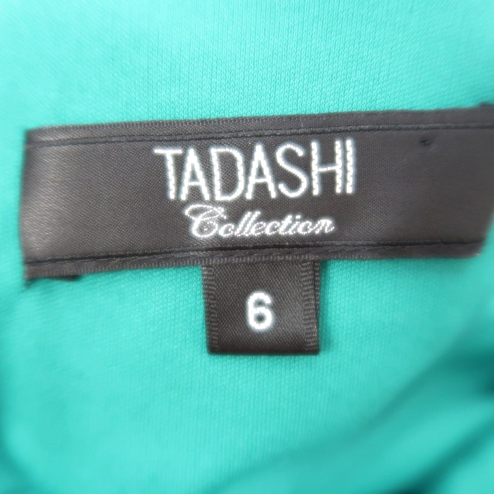 Tadashi Shoji Tadashi Collection Jade Green Silk Tiered Midi Sheath Cocktail Dress 6 Size M / US 6-8 / IT 42-44 - 6 Thumbnail