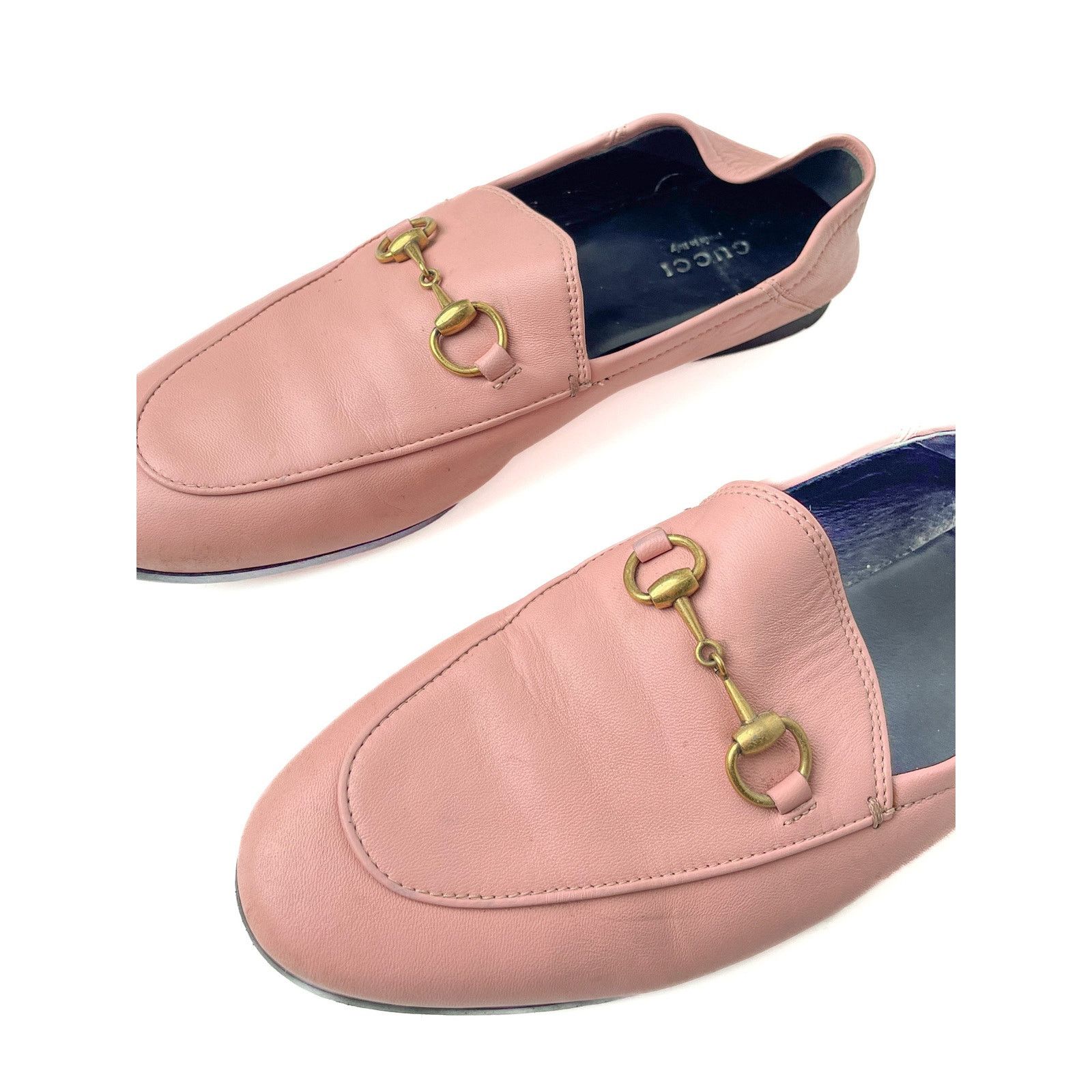 Gucci Gucci Brixton Leather Flats - Pink Size US 7 / IT 37 - 5 Thumbnail