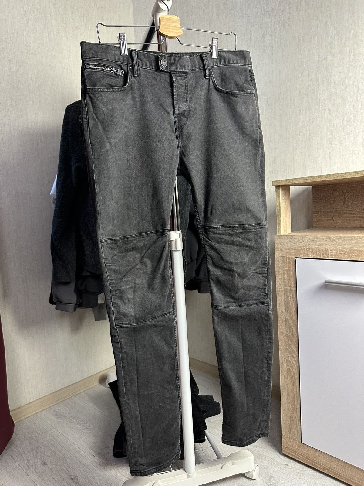 Allsaints Mens Pants Denim Jeans Allsaints Size 33 Reynolds Biker Size US 33 - 1 Thumbnail