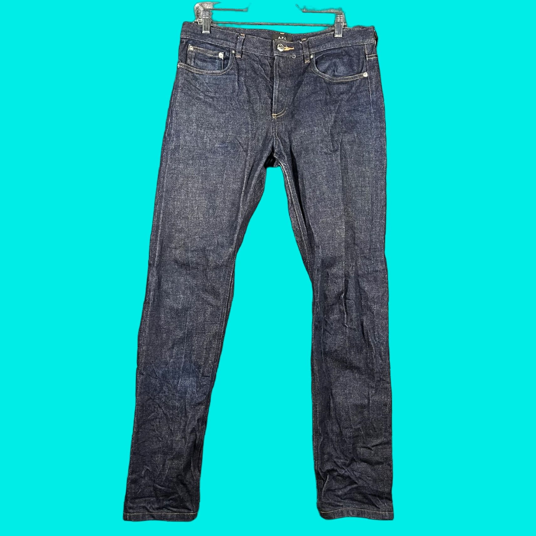 Denime APC Petit New Standard Jeans Mens 32x32 Indigo Denim Dark Selvedge Size US 32 / EU 48 - 1 Thumbnail