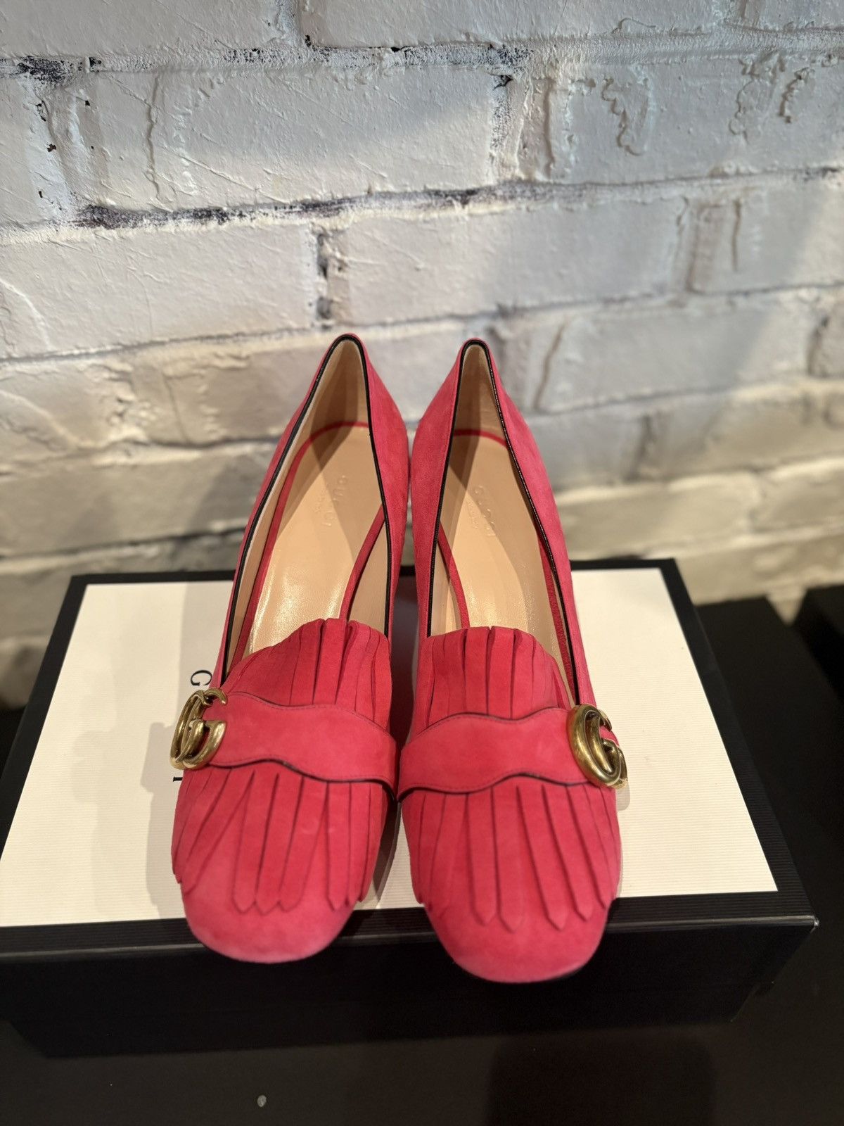Gucci Gucci Suede Pink Pumps DS OG Size 39 Size US 9 / IT 39 - 2 Thumbnail