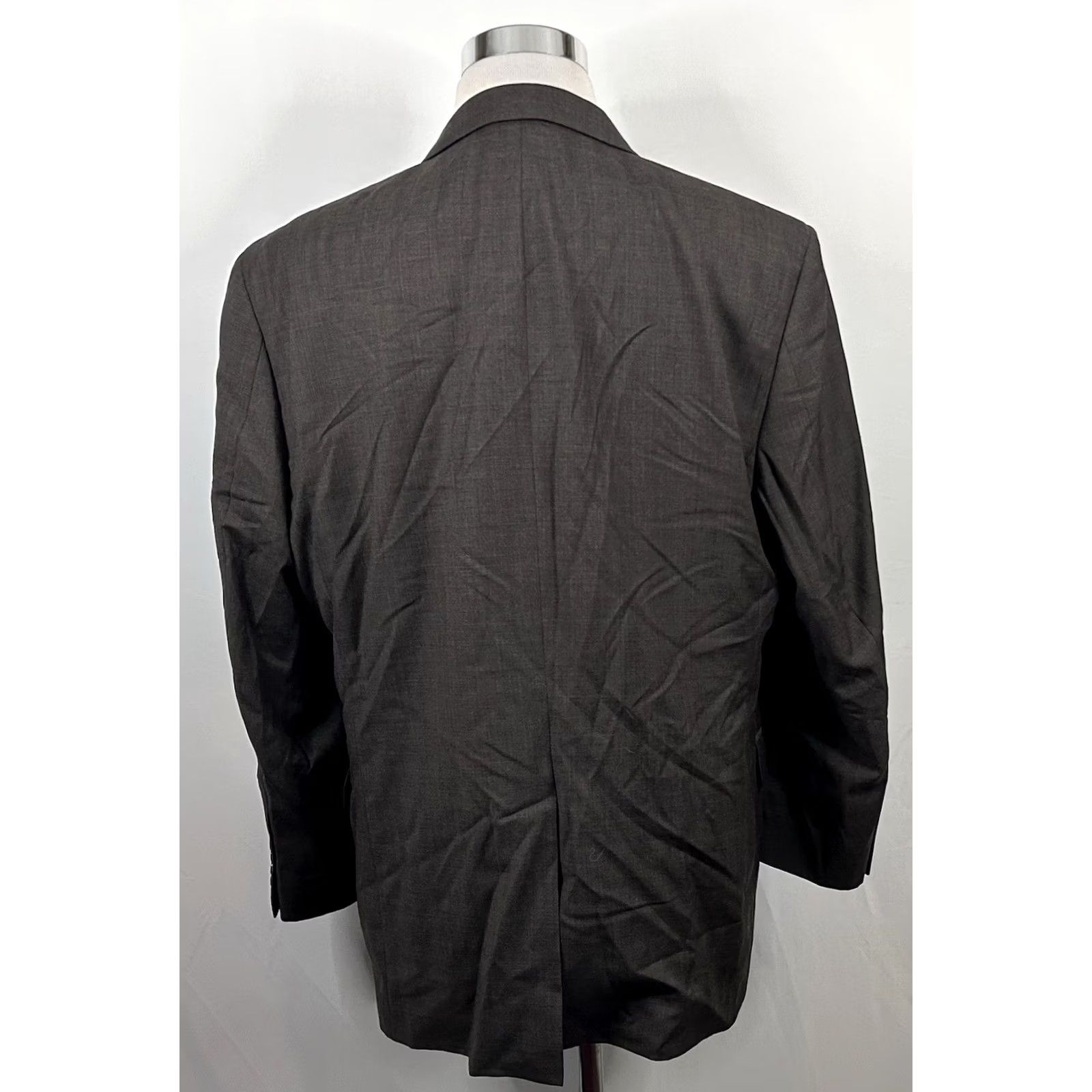 Jos. A. Bank Jos A Bank Sport Coat 46R 100% Wool Brown Glen Plaid Three Button Lined Vented Mens Size US XS / EU 42 / 0 - 6 Thumbnail