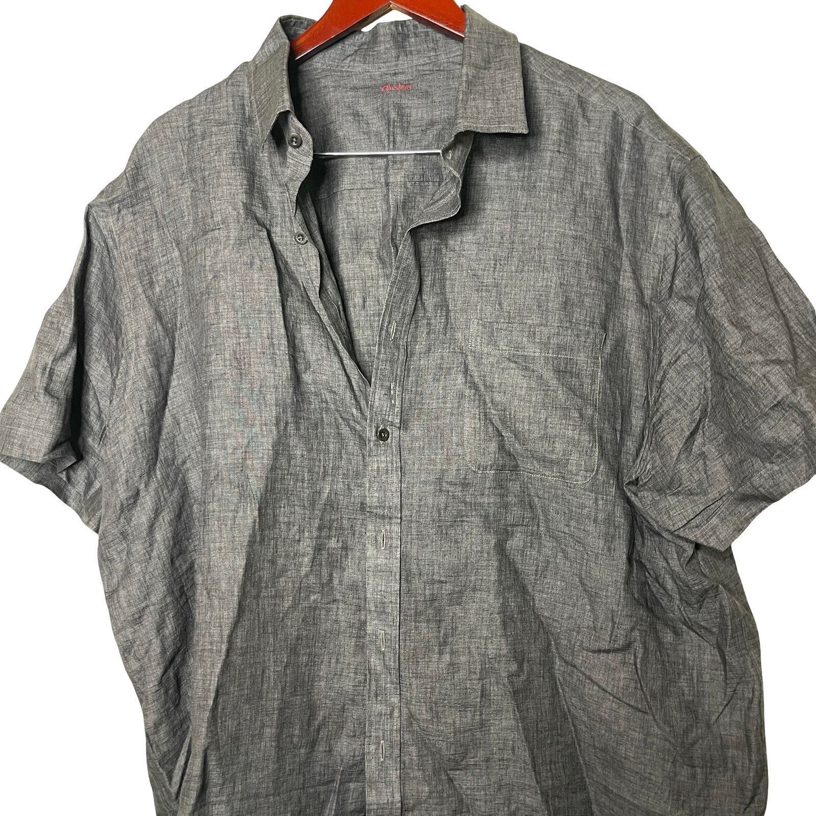 Other ONSLOE Black 100% linen short sleeve button down shirt XXXL Size US XXL / EU 58 / 5 - 3 Thumbnail