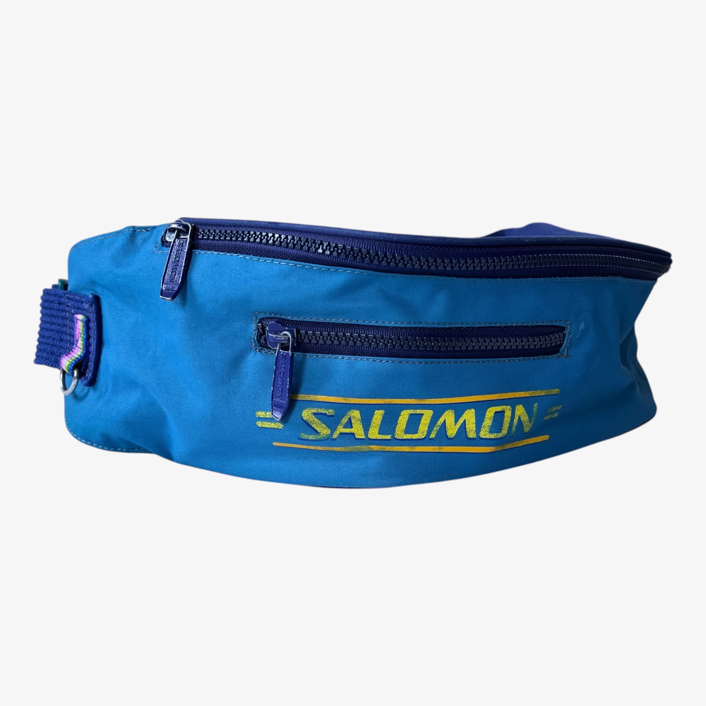 Salomon Vintage 80s Salomon Extra Large Blue Bum Bag Size ONE SIZE - 7 Thumbnail