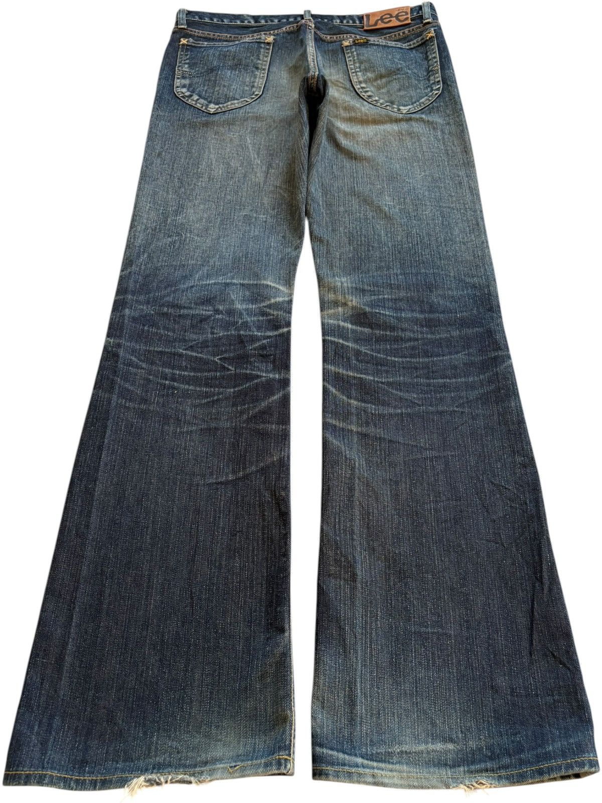 Japanese Brand × Lee Vintage Lee Rusty Mud Wash Distressed Bootcut Flare Jeans Size US 33 - 2 Thumbnail