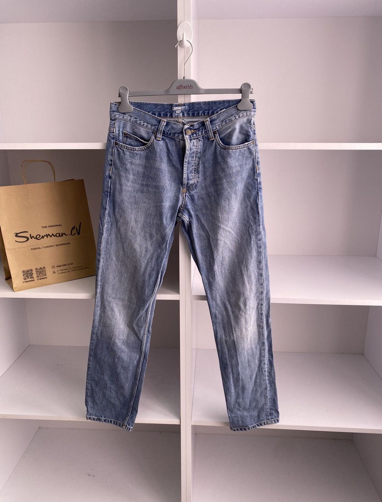 Carhartt × Carhartt Wip × Vintage Vintage Carhartt Denim Blue Jeans Size US 30 / EU 46 - 4 Thumbnail